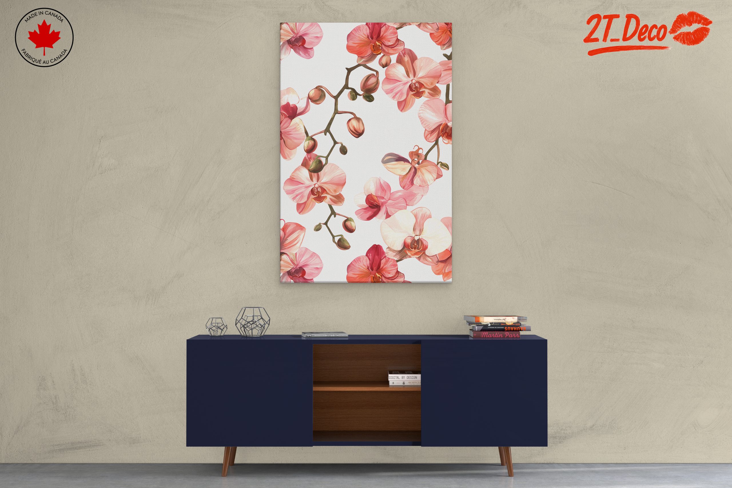 Delicate Orchid Botanical Art Arrangement - Image 3