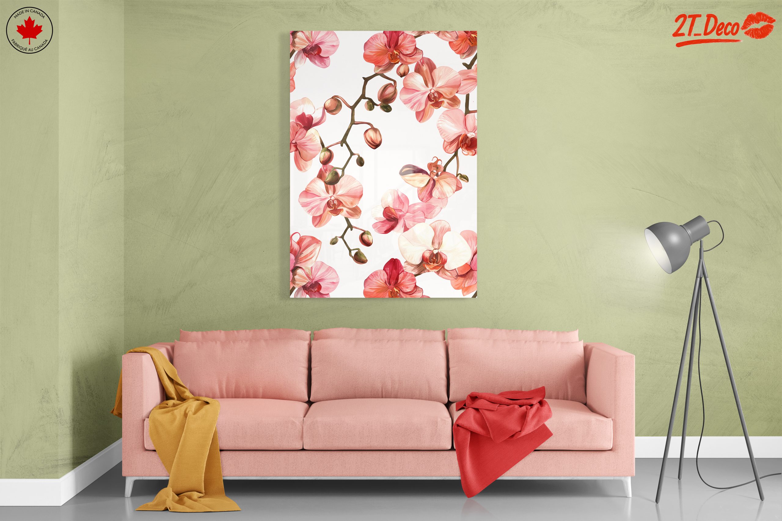 Delicate Orchid Botanical Art Arrangement - Image 7