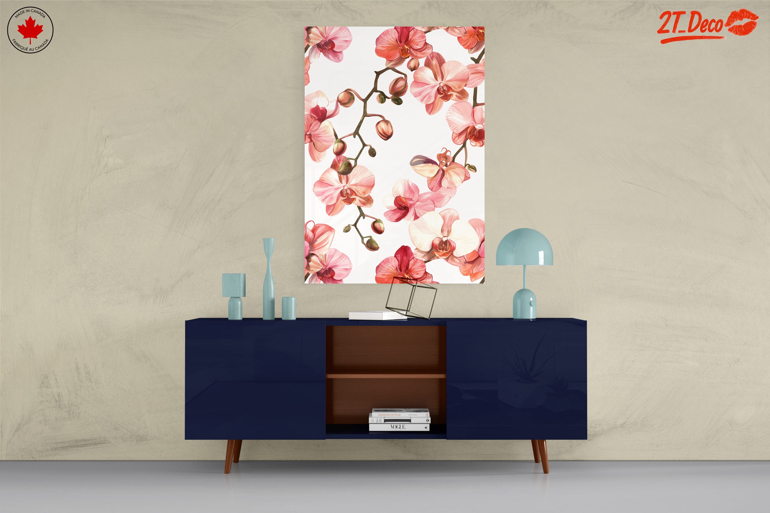 Delicate Orchid Botanical Art Arrangement - Image 8