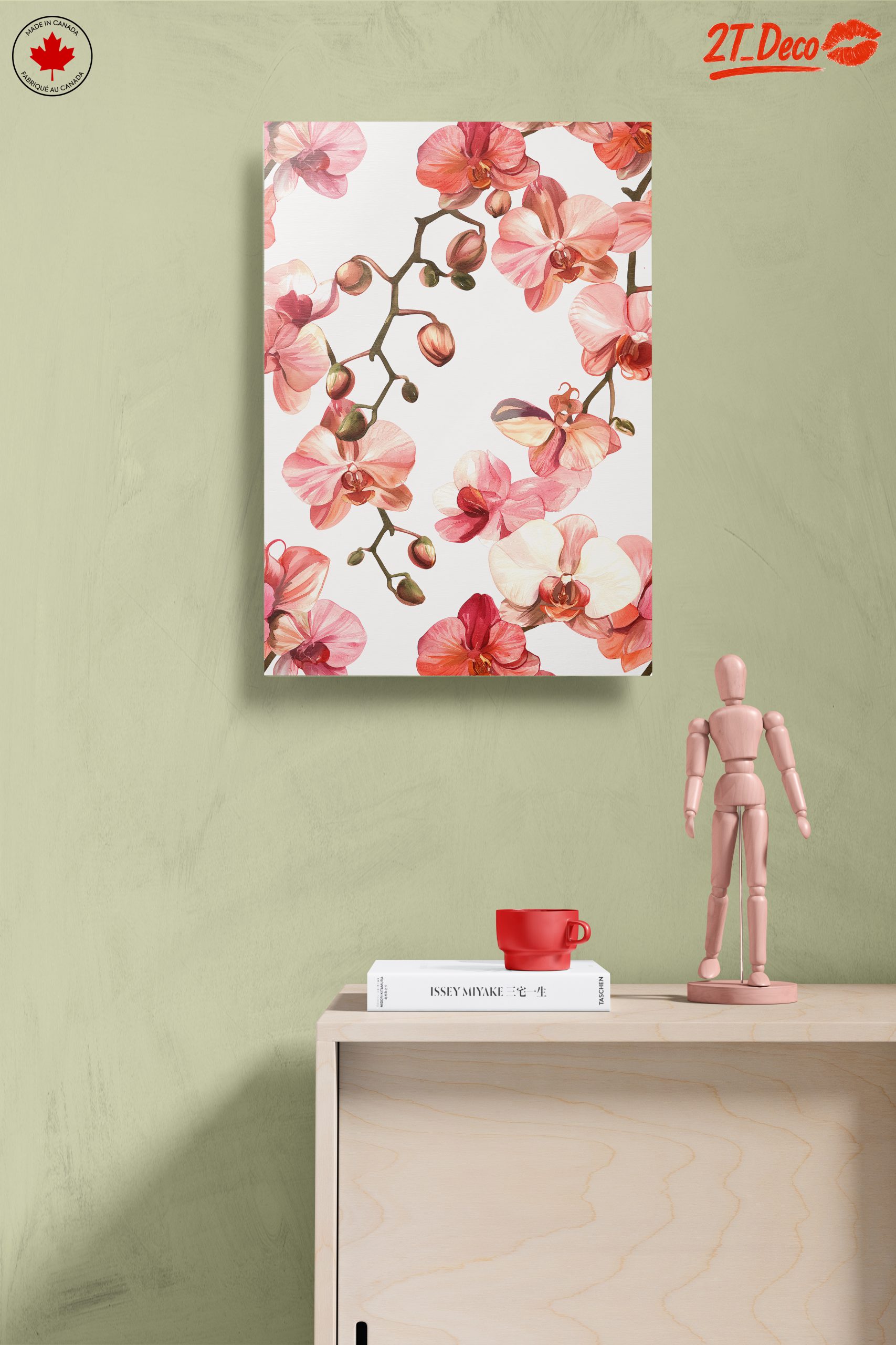 Delicate Orchid Botanical Art Arrangement - Image 14