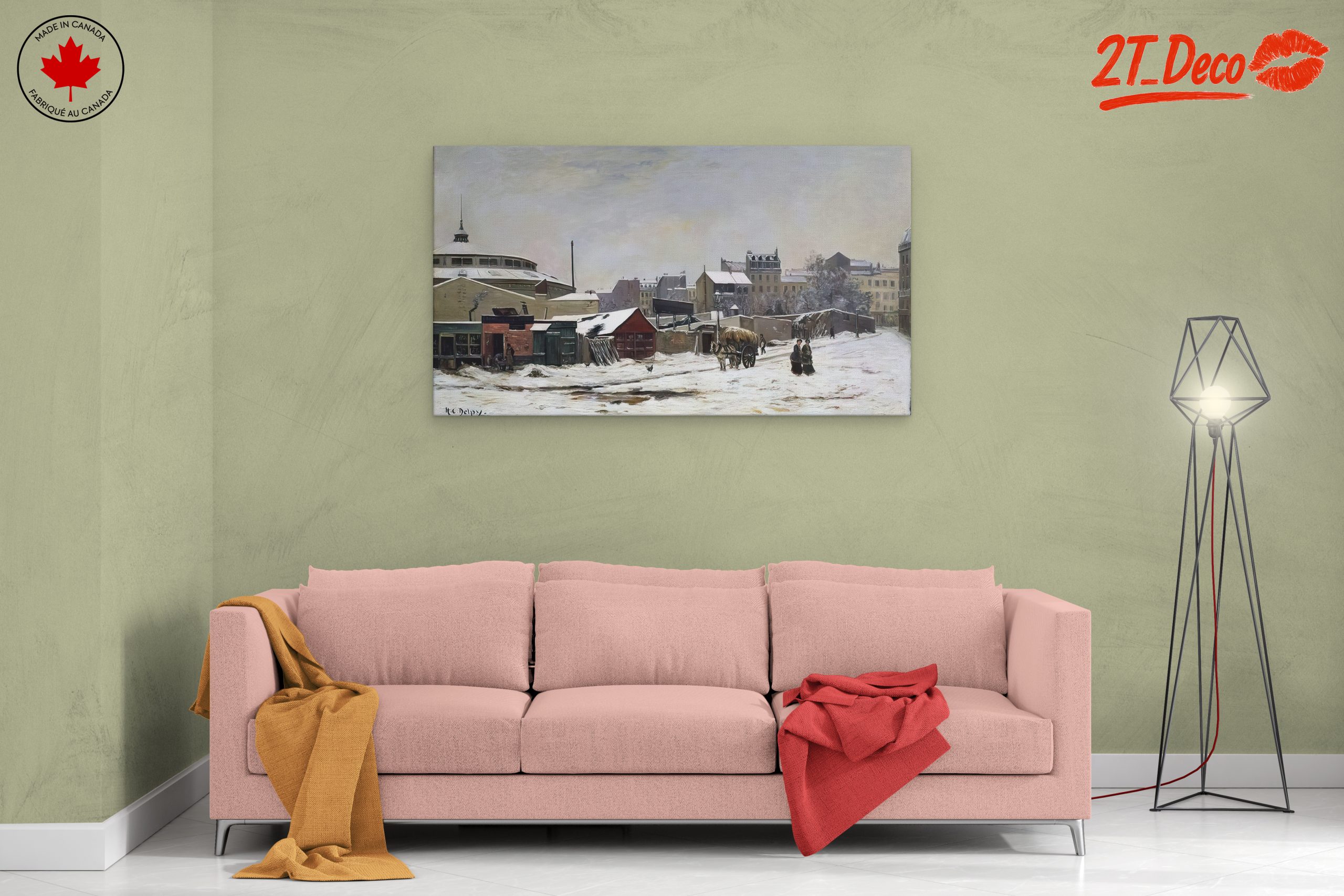 Charming Winter Landscape with Horse and Snow - Image 2