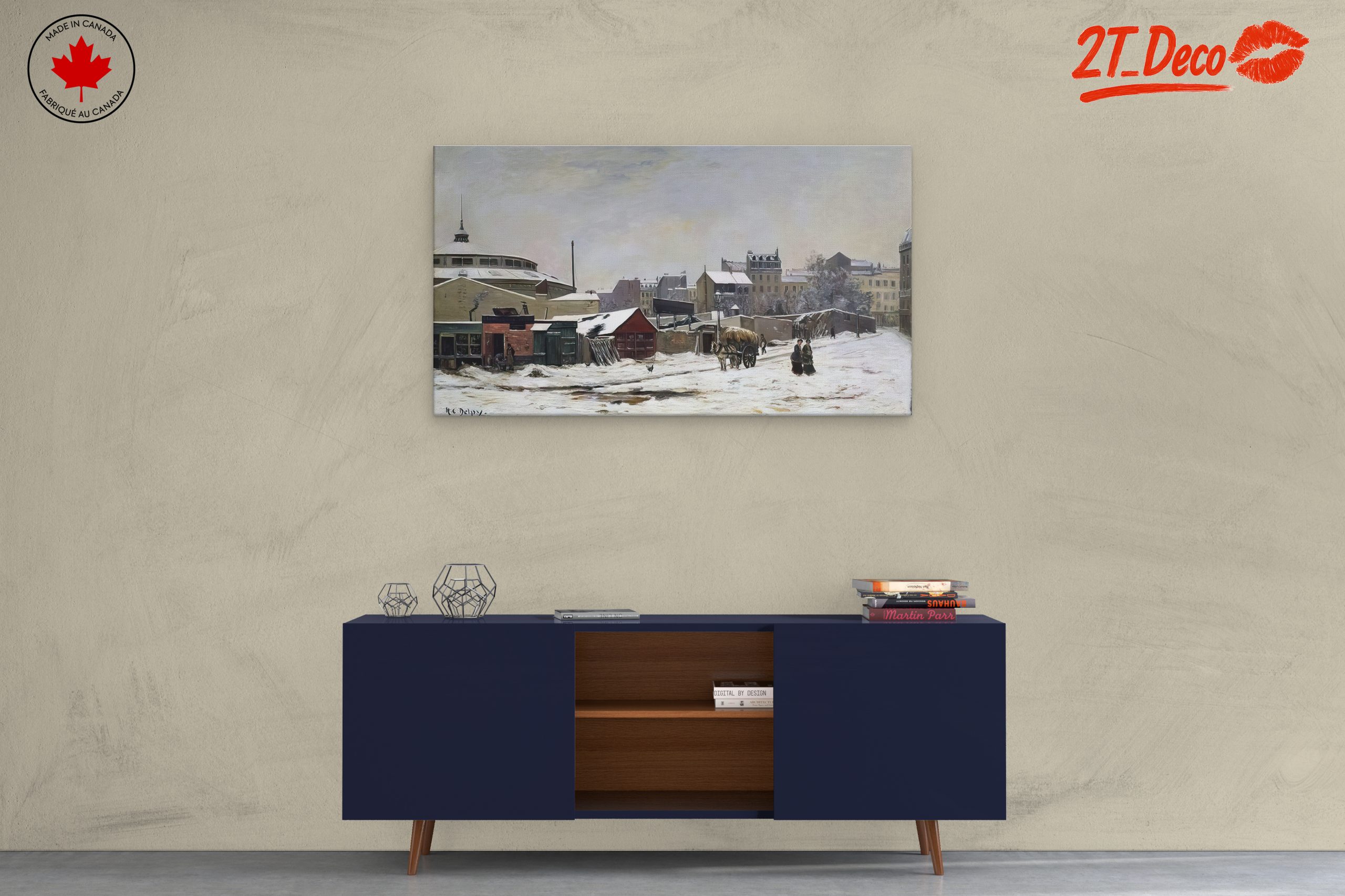 Charming Winter Landscape with Horse and Snow - Image 3
