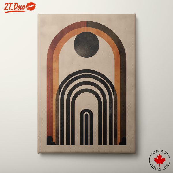 Geometric Abstract Art with Warm Tones 2
