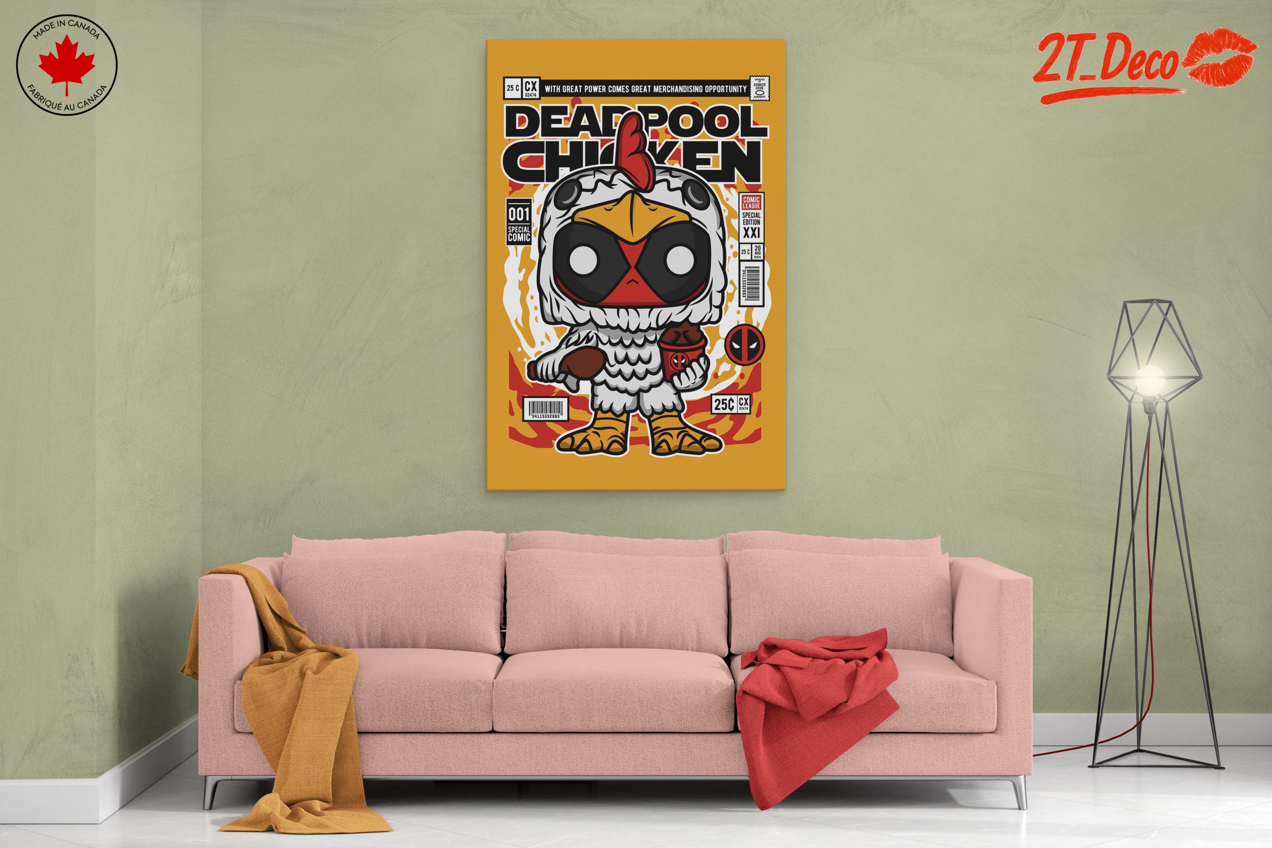 Cute Deadpool Chicken Character Art - Image 2