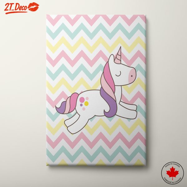 Whimsical Unicorn Illustration on Colorful Background