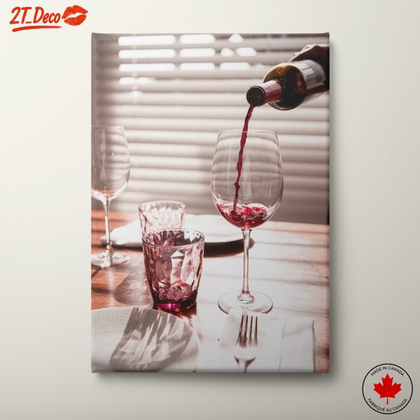 Elegant Wine Pouring at a Dining Table
