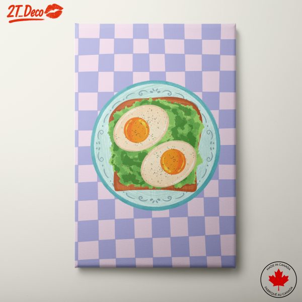 Stylized Abstract Food Art with Eggs