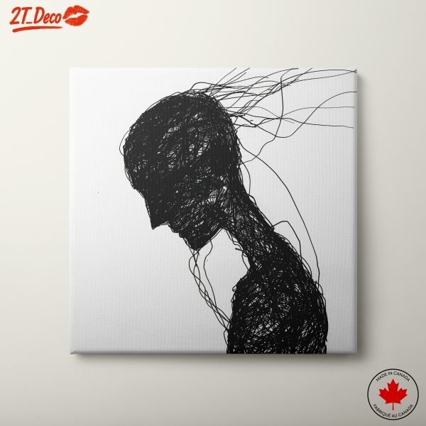 Stylized Silhouette Abstract Figure Art