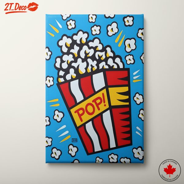 Vibrant Popcorn Illustration Art