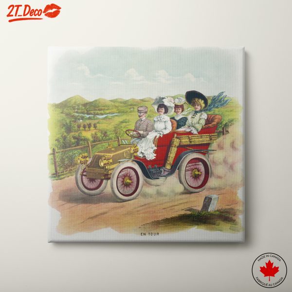 Vintage Car Ride Through Scenic Landscape