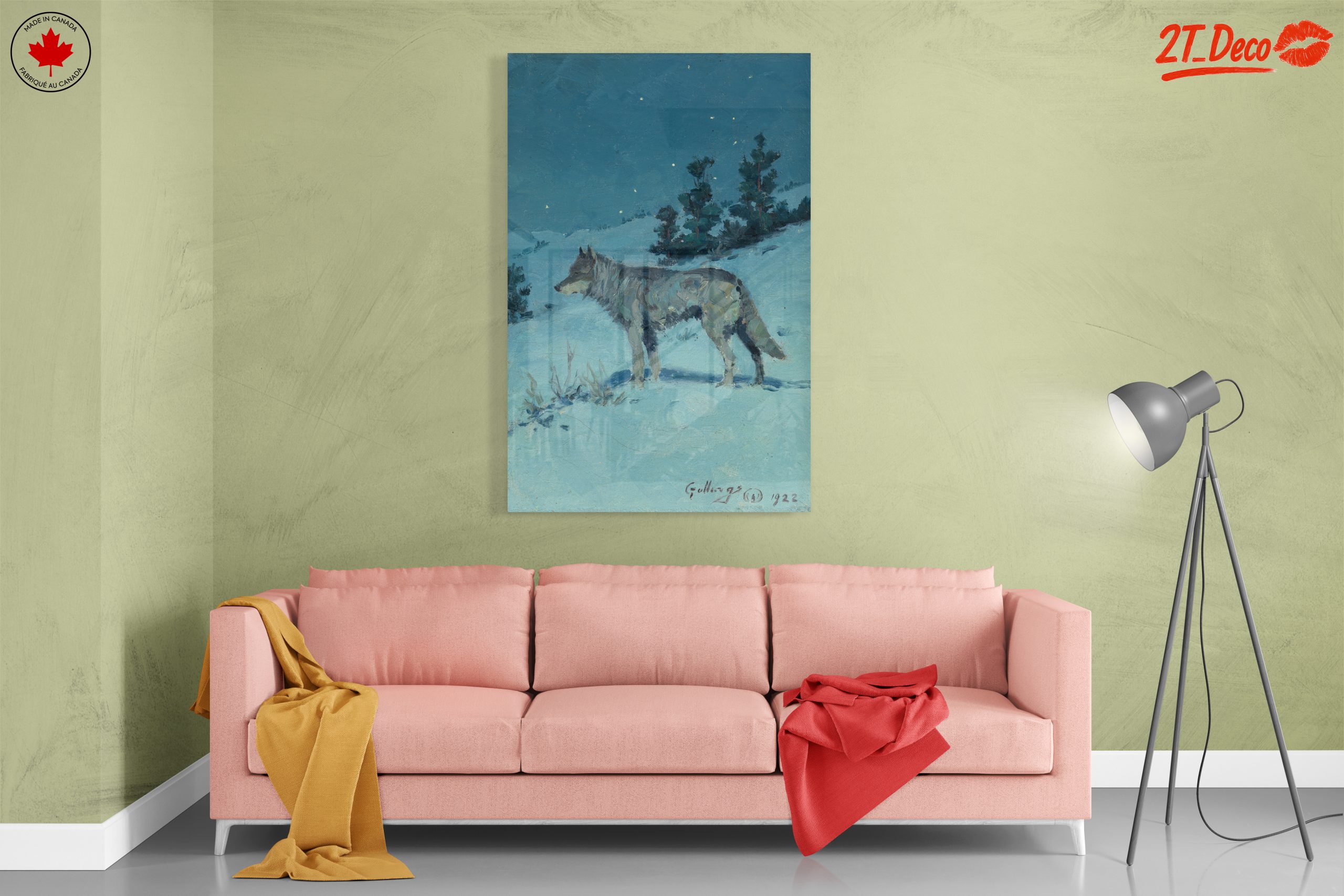 Winter Wolf in Snowy Landscape Art - Image 7