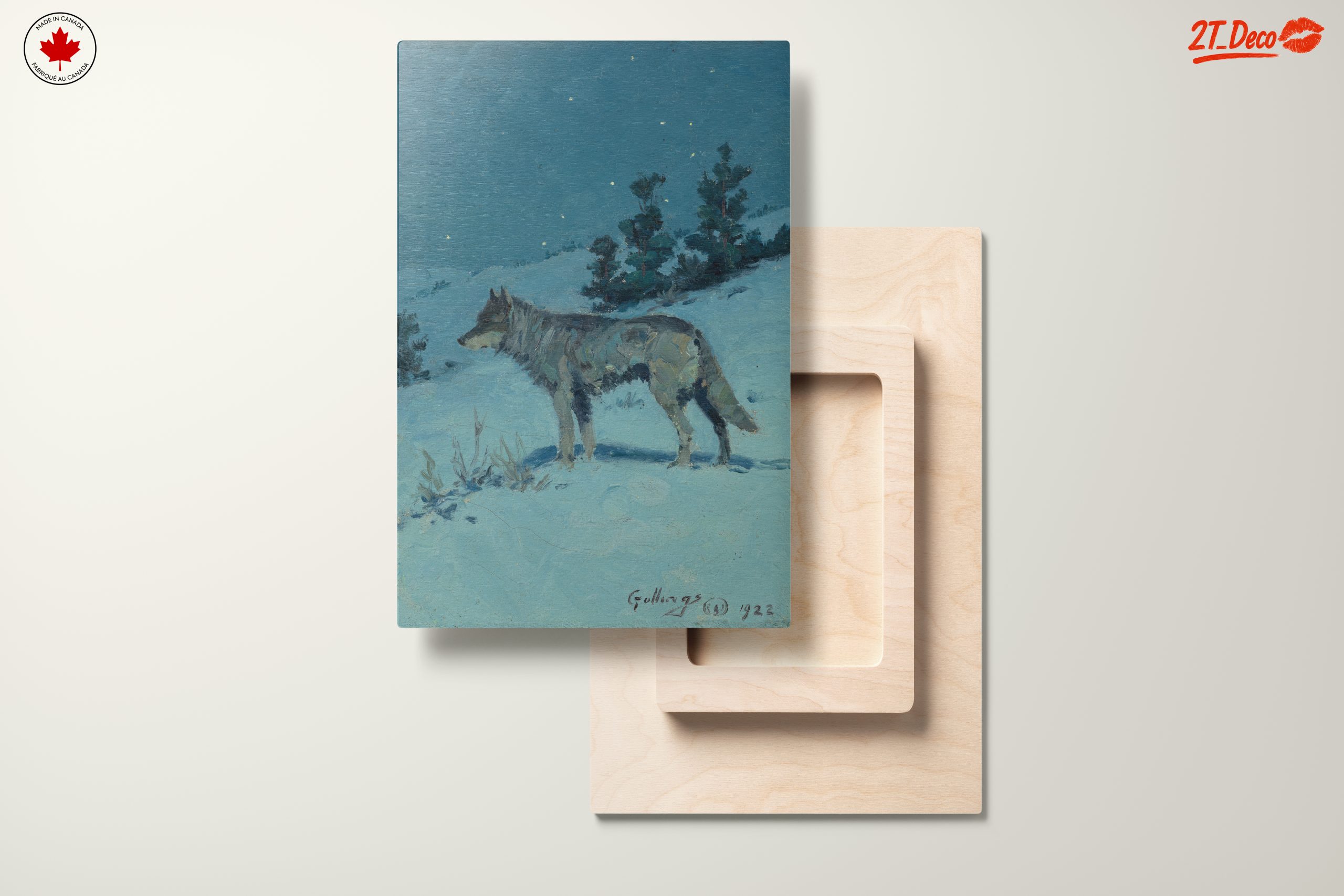 Winter Wolf in Snowy Landscape Art - Image 11