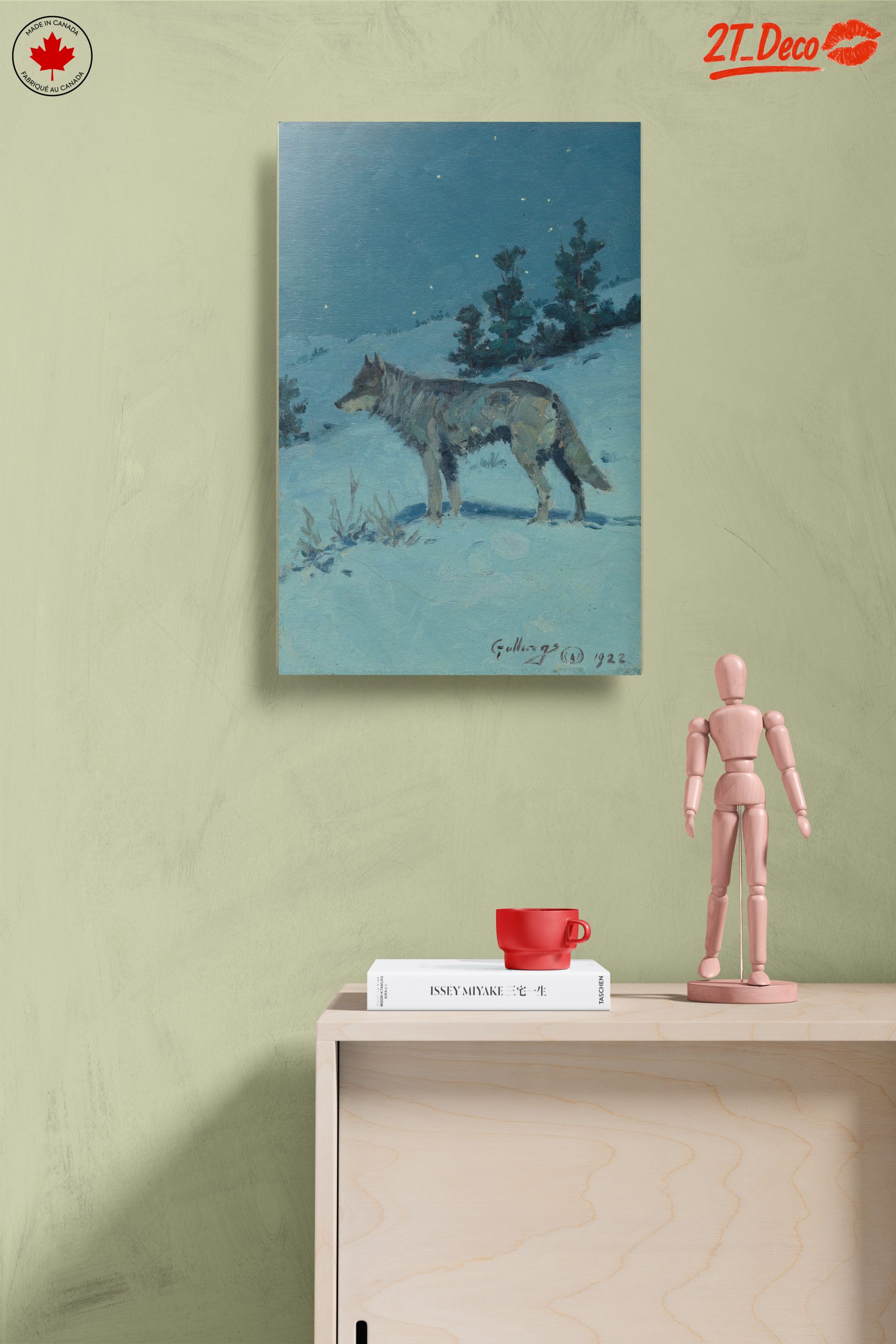 Winter Wolf in Snowy Landscape Art - Image 14