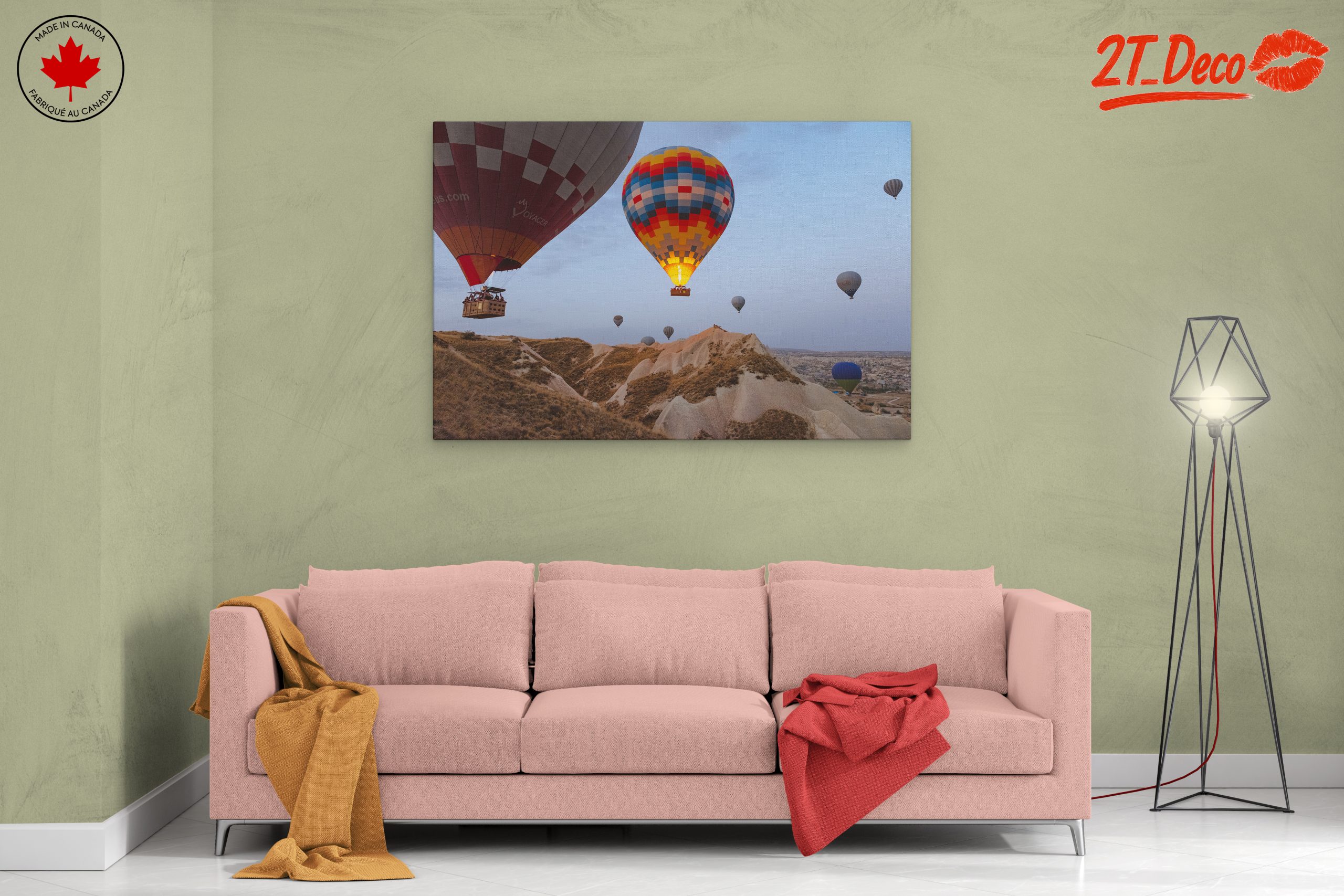 Colorful Hot Air Balloons in Scenic Landscape 2 - Image 2