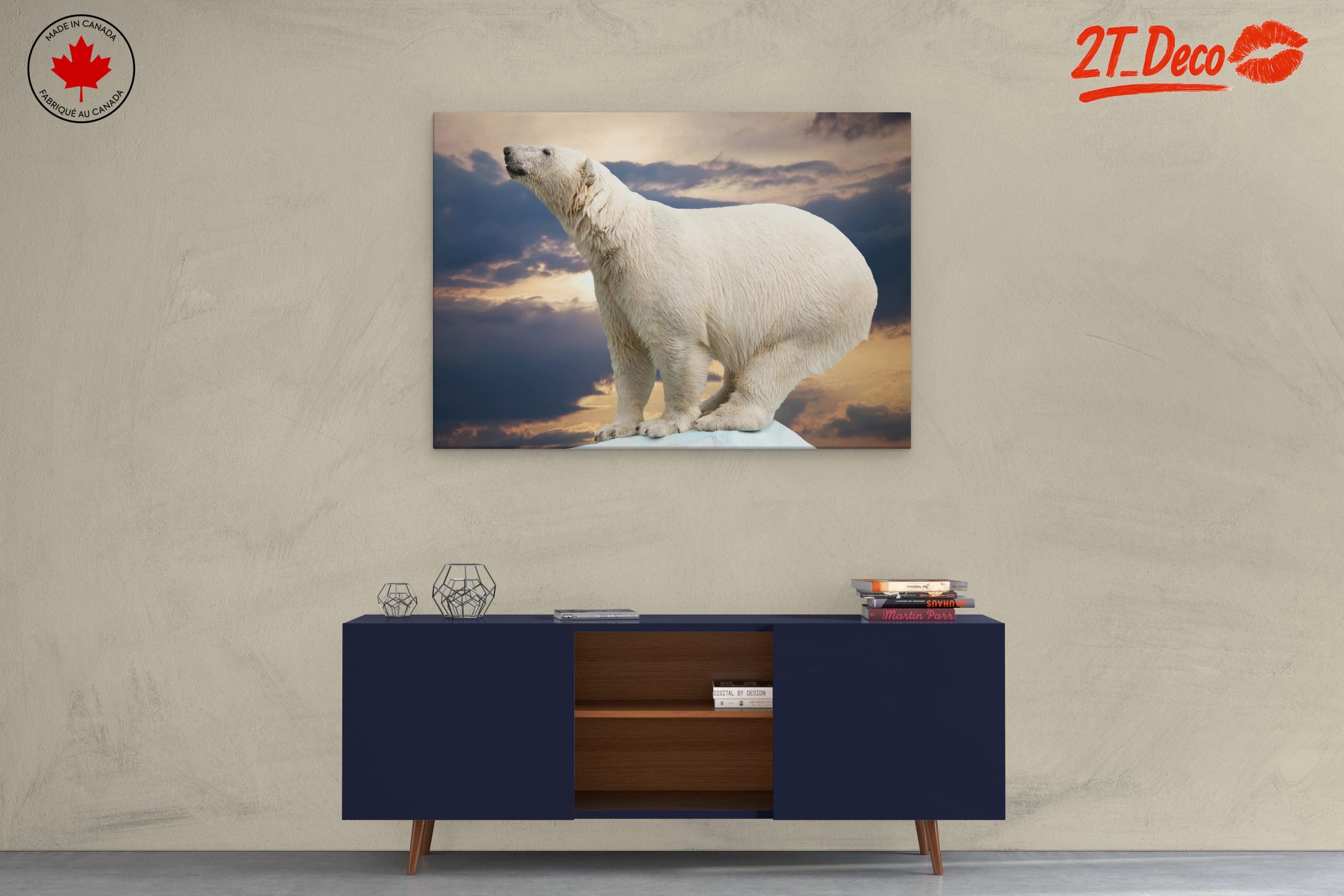 Majestic Polar Bear Against Dramatic Sky - Image 3