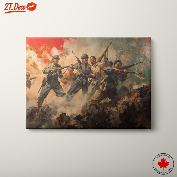 Dynamic Historical Battle Scene Artwork