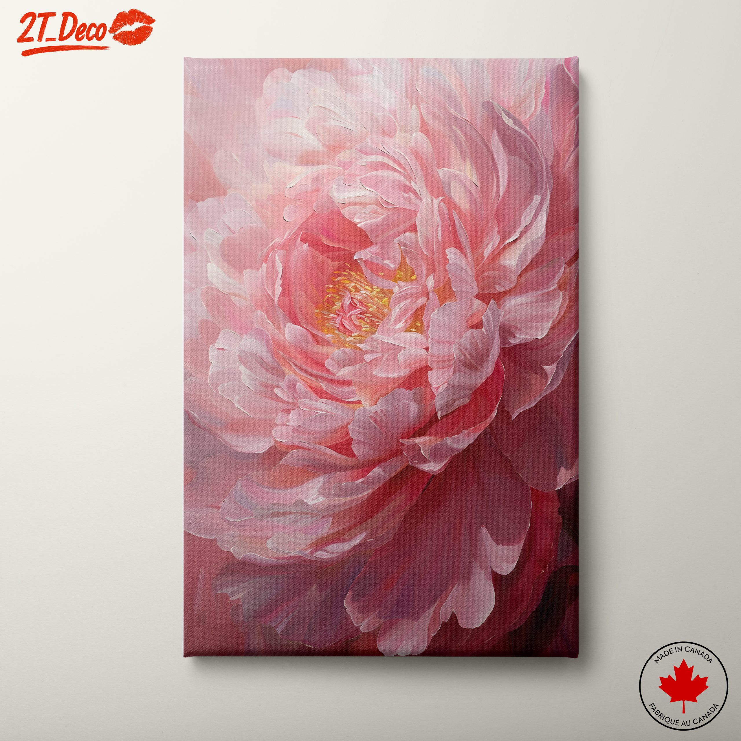 Elegant Pink Peony Art
