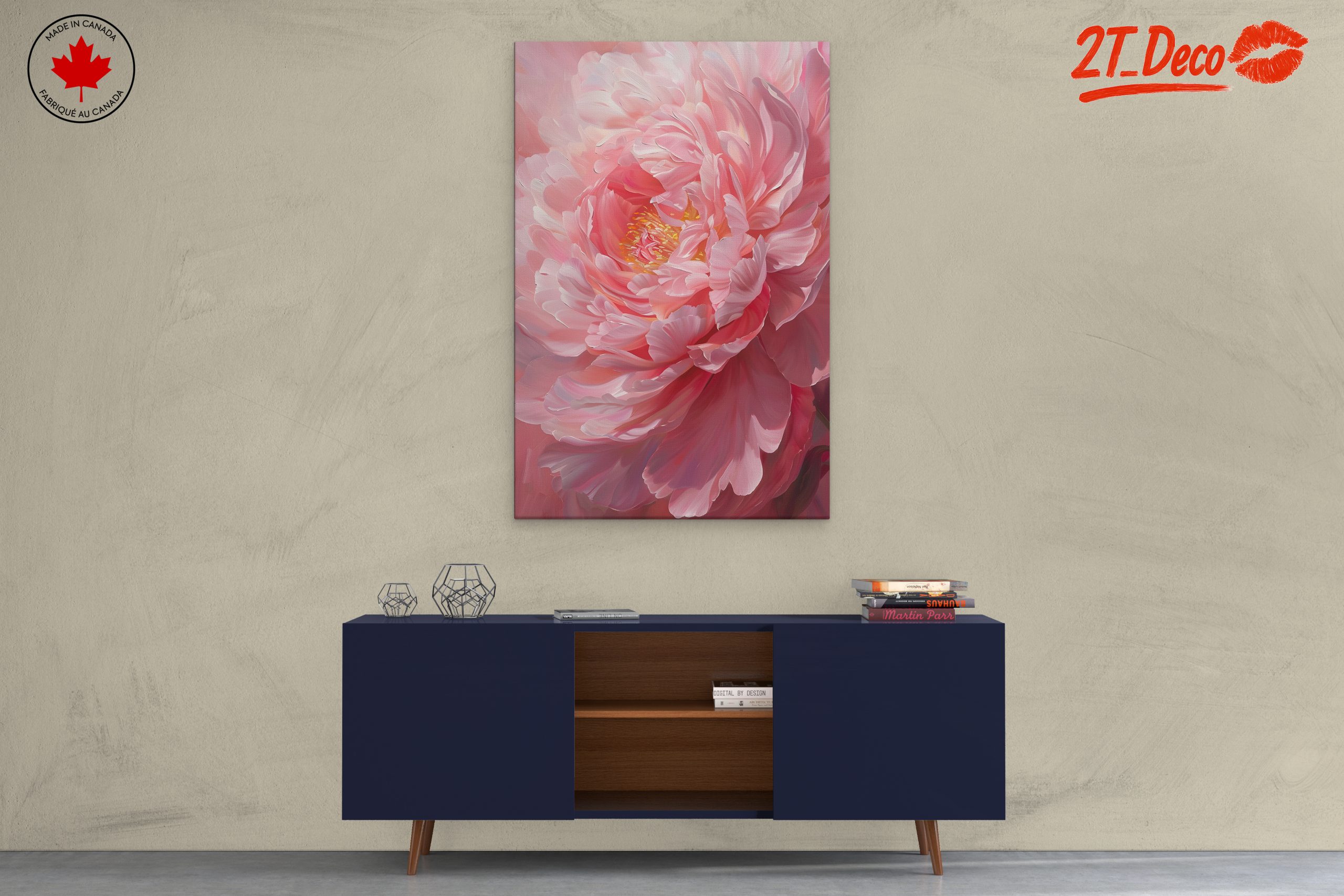 Elegant Pink Peony Art - Image 3
