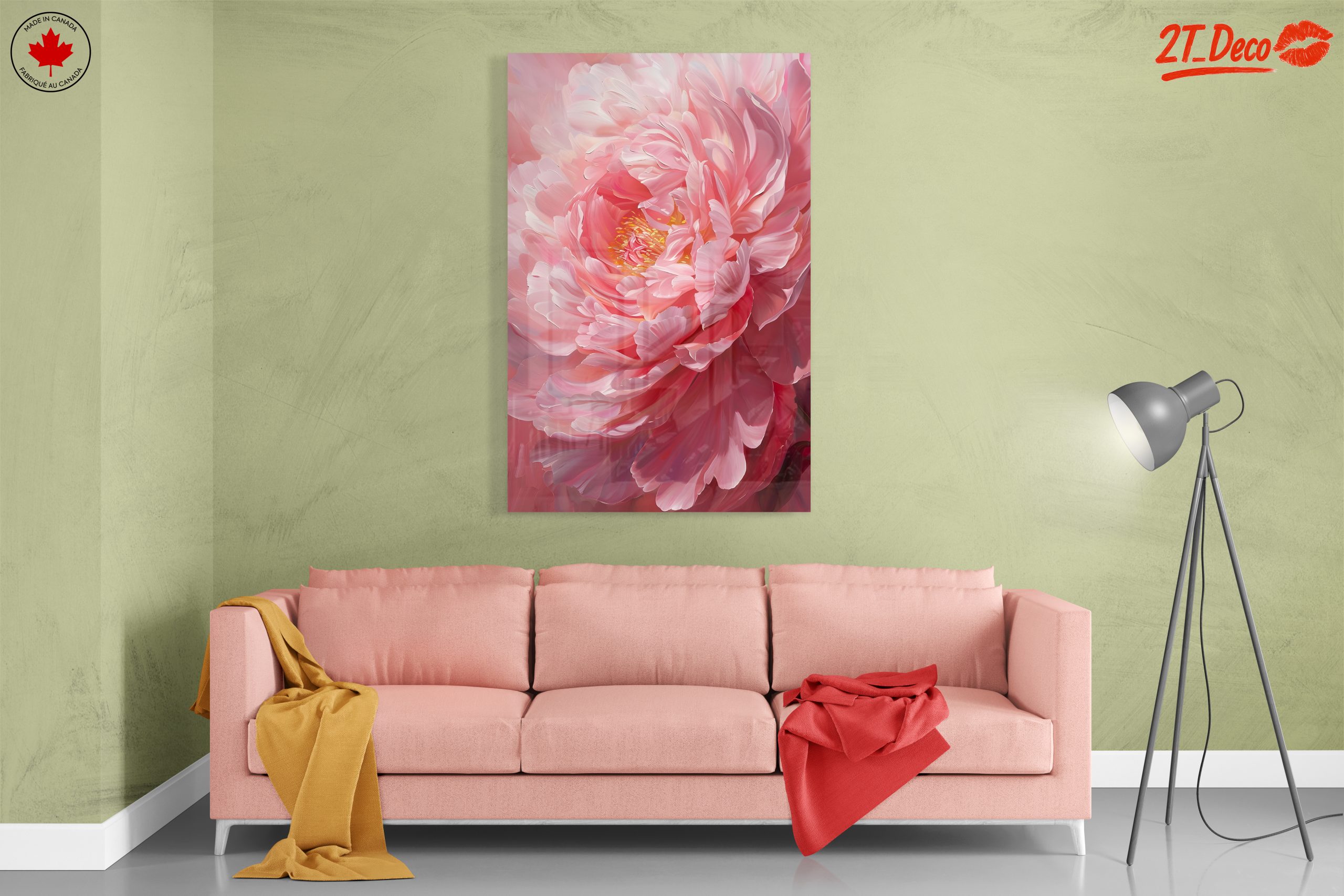 Elegant Pink Peony Art - Image 7