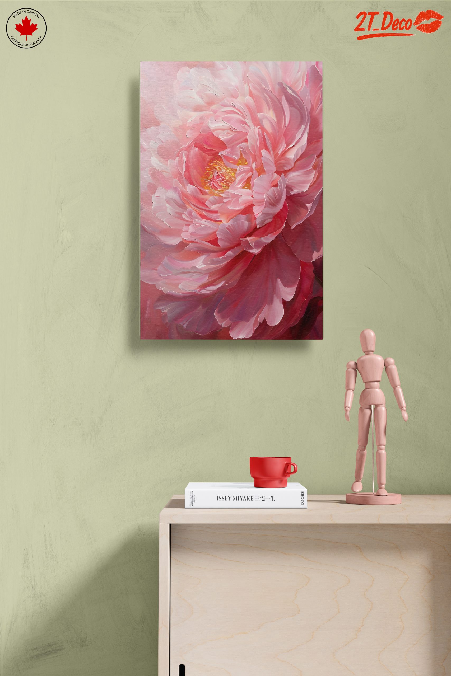 Elegant Pink Peony Art - Image 14