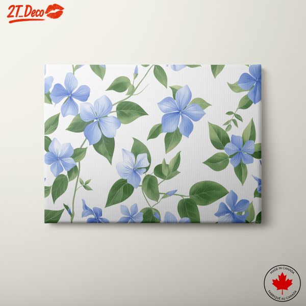 Delicate Blue Botanical Leaf Artwork