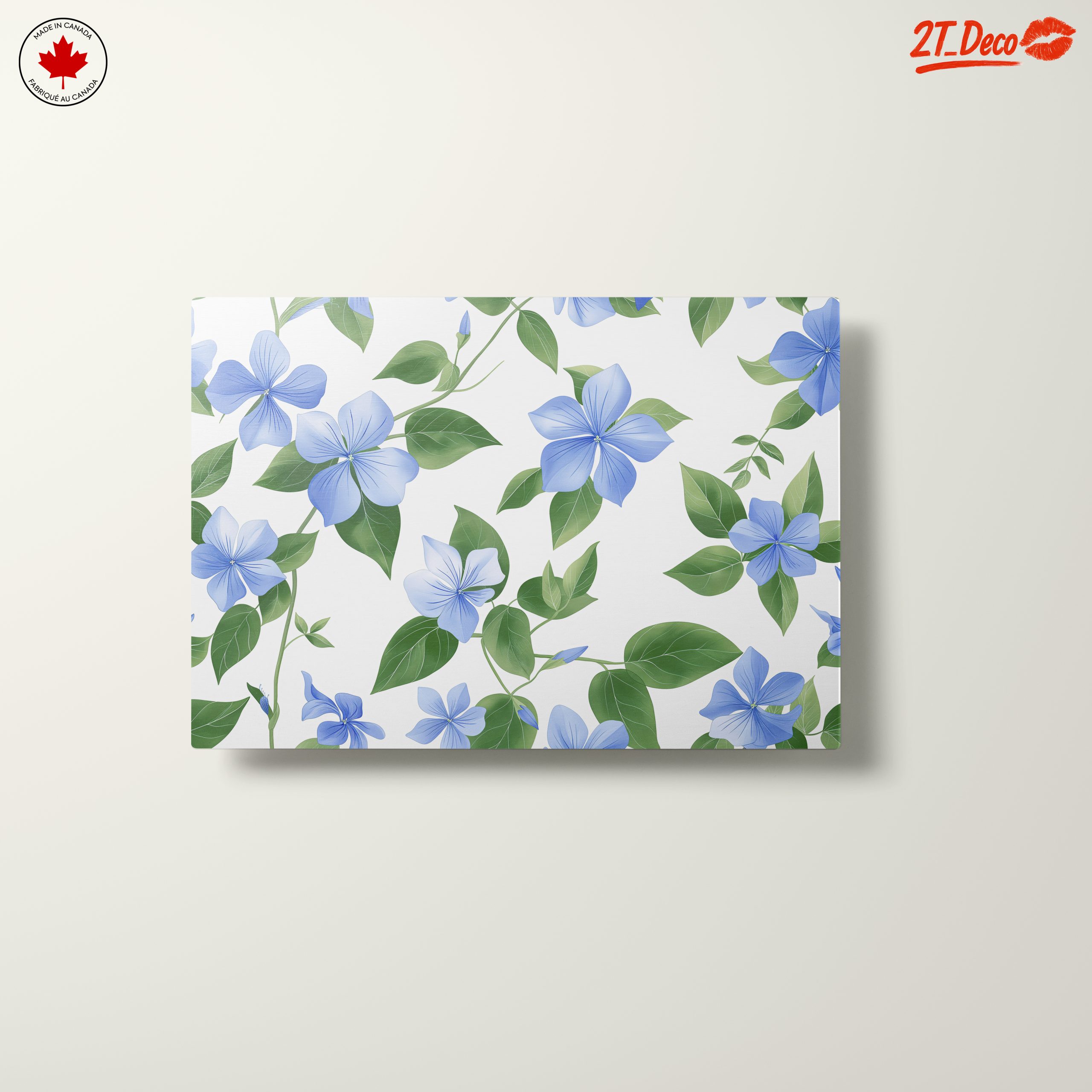 Delicate Blue Botanical Leaf Artwork - Image 10