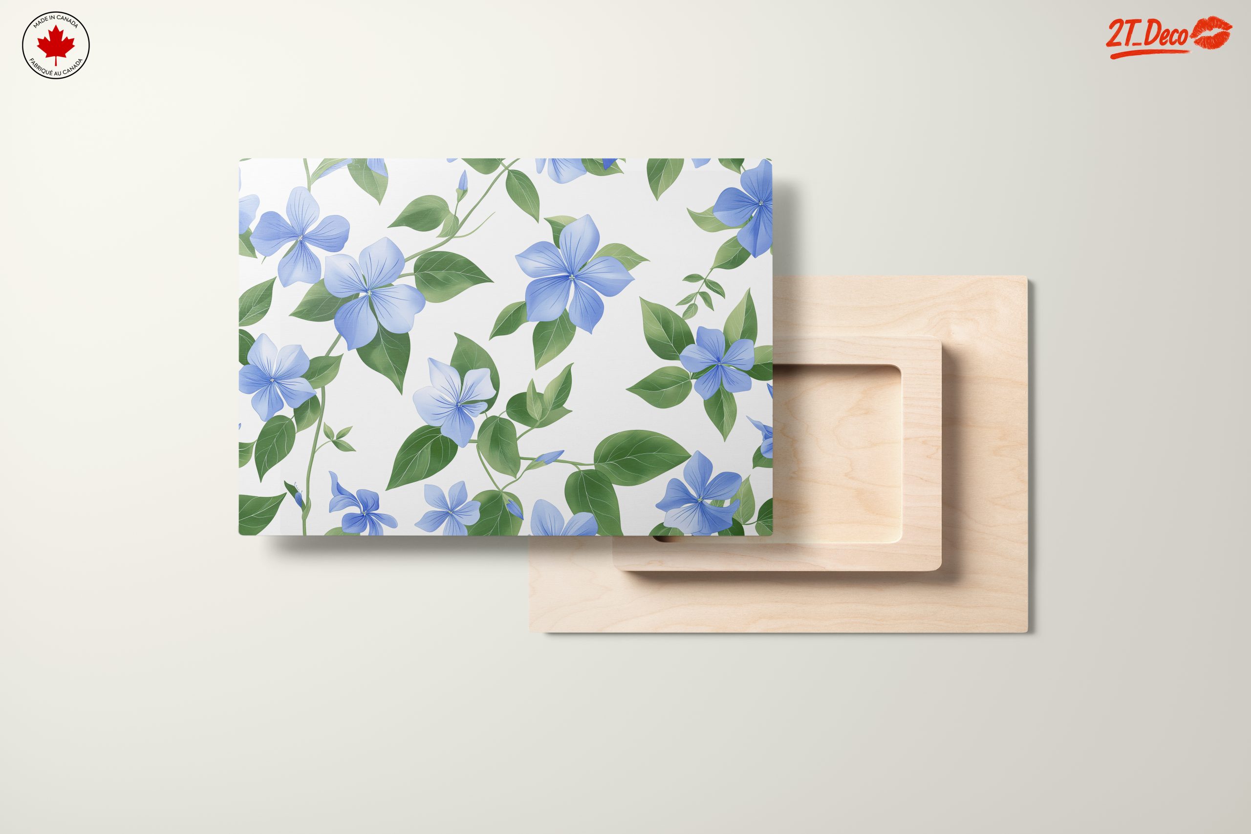 Delicate Blue Botanical Leaf Artwork - Image 11