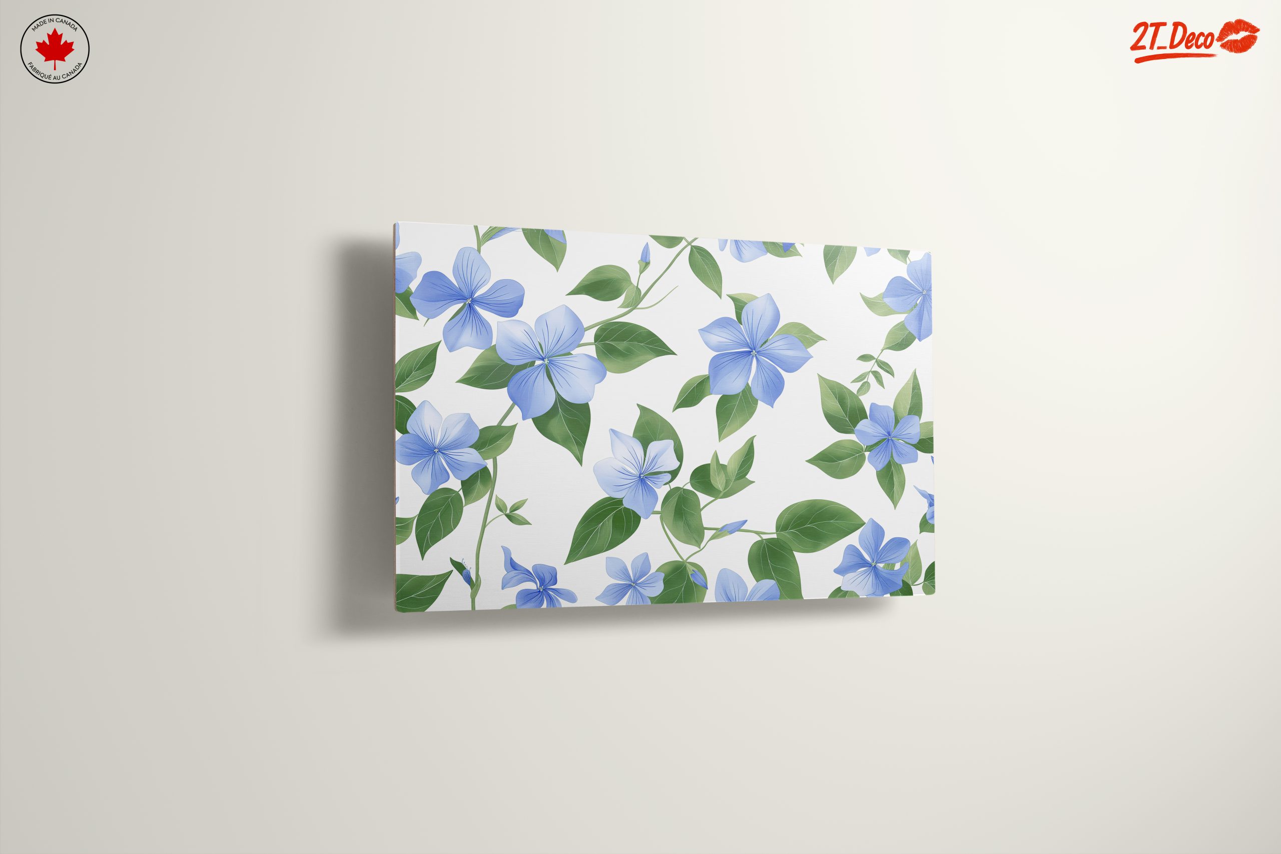 Delicate Blue Botanical Leaf Artwork - Image 13