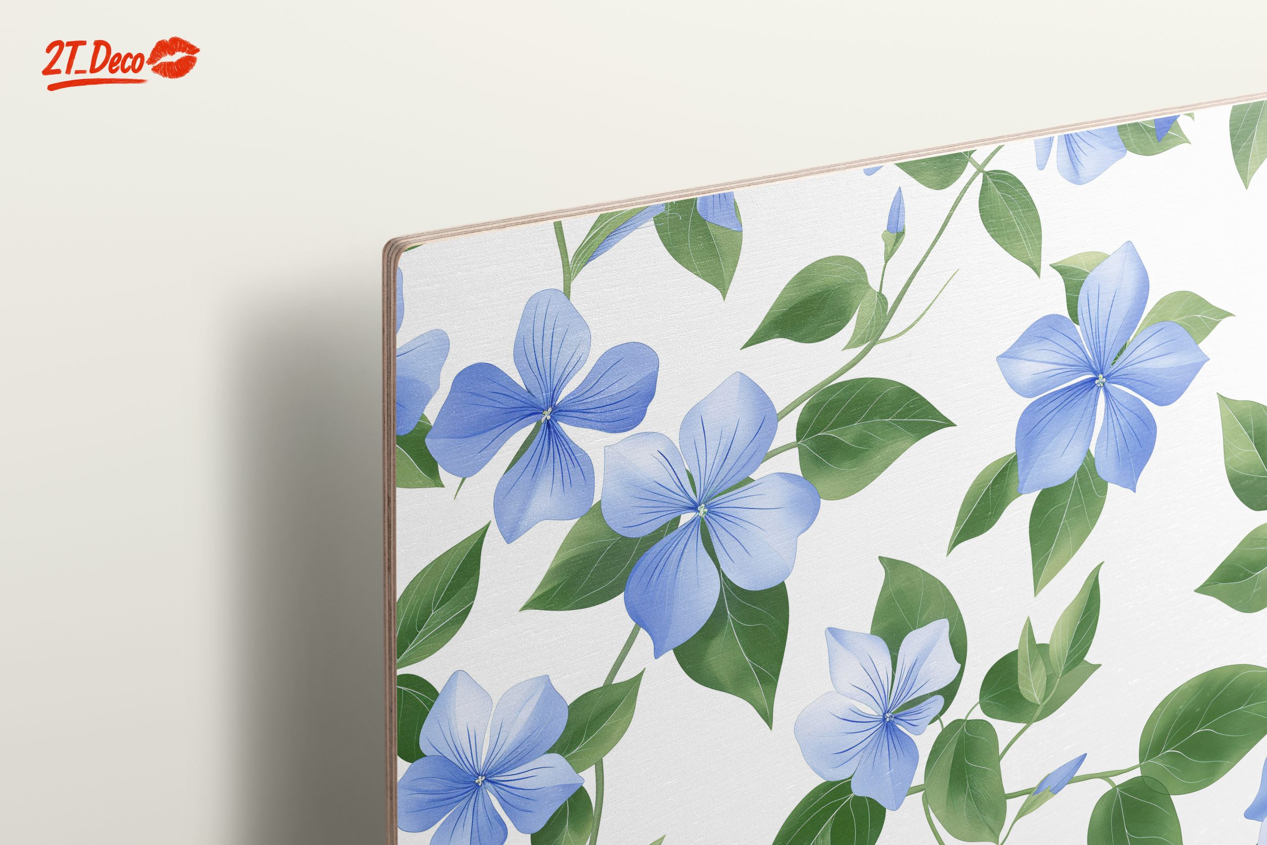 Delicate Blue Botanical Leaf Artwork - Image 15