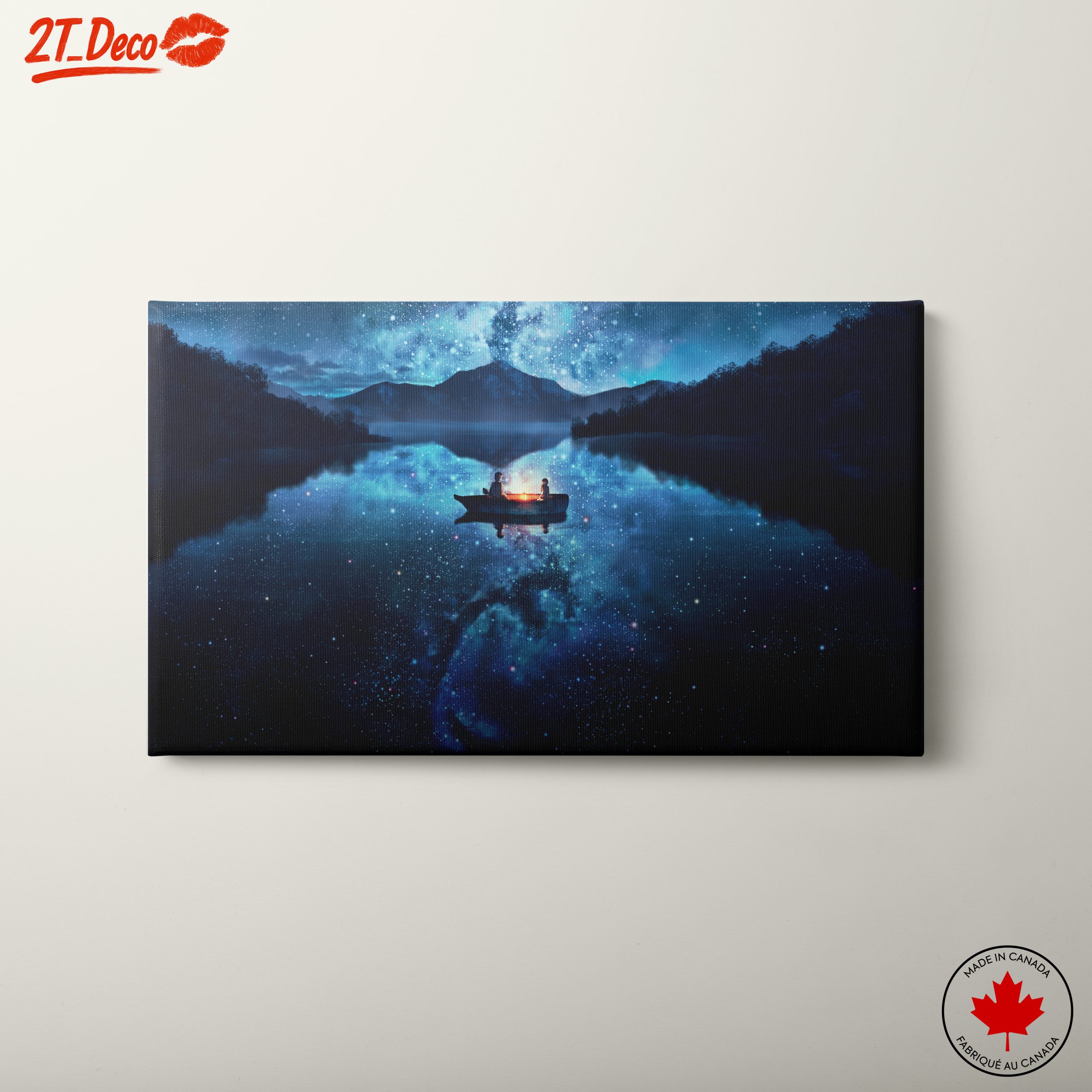 Serene Cosmic Night Landscape Art