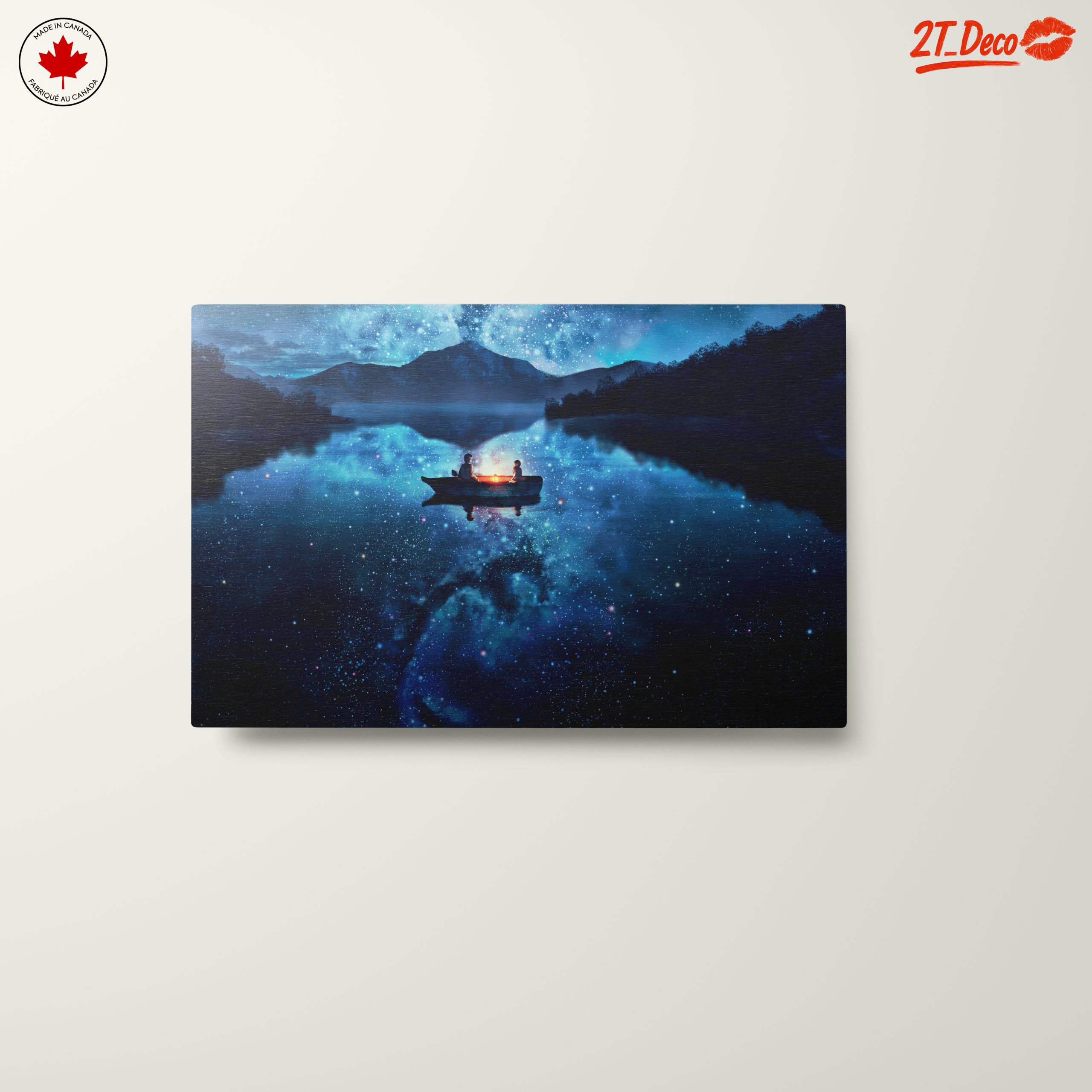Serene Cosmic Night Landscape Art - Image 10