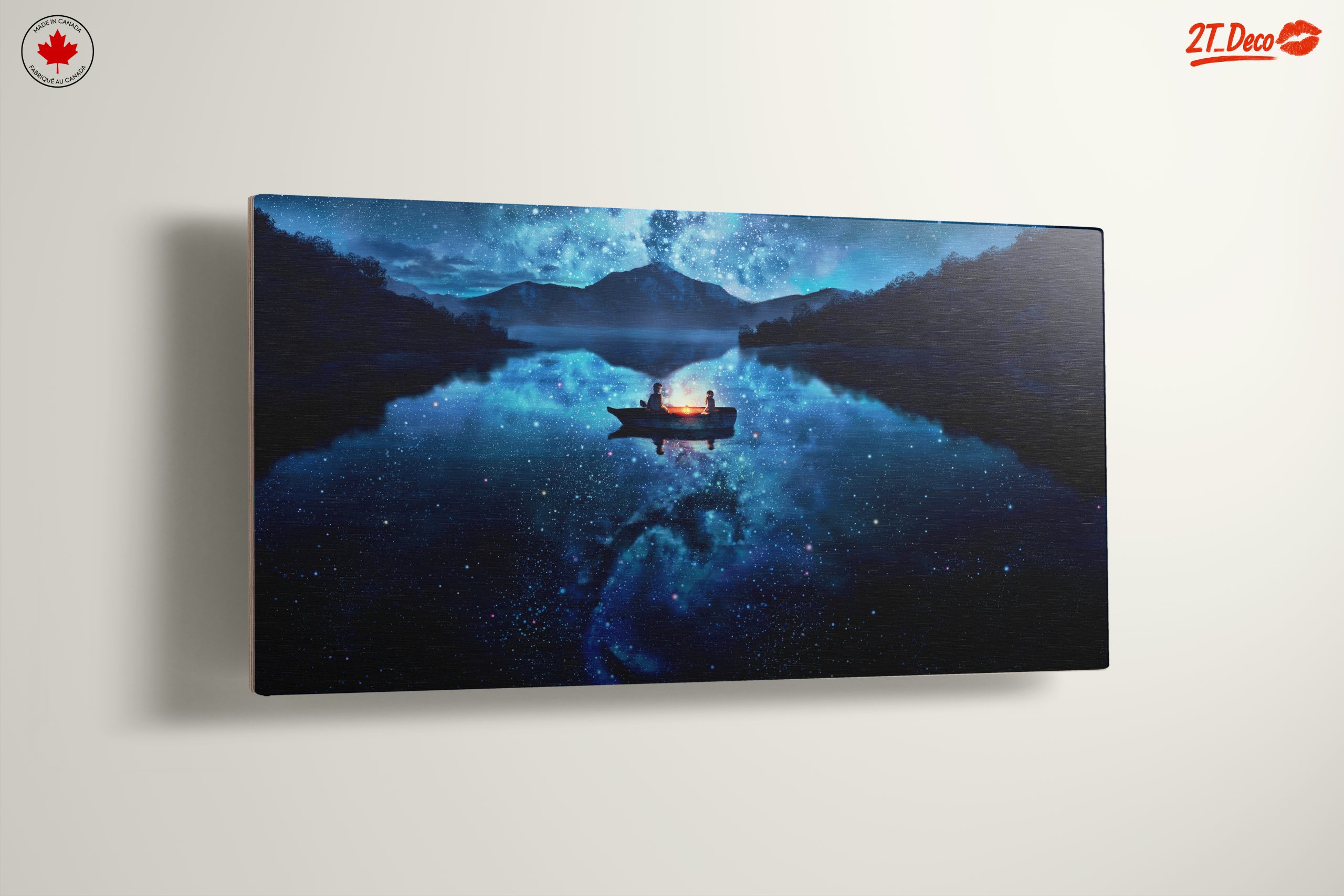 Serene Cosmic Night Landscape Art - Image 13