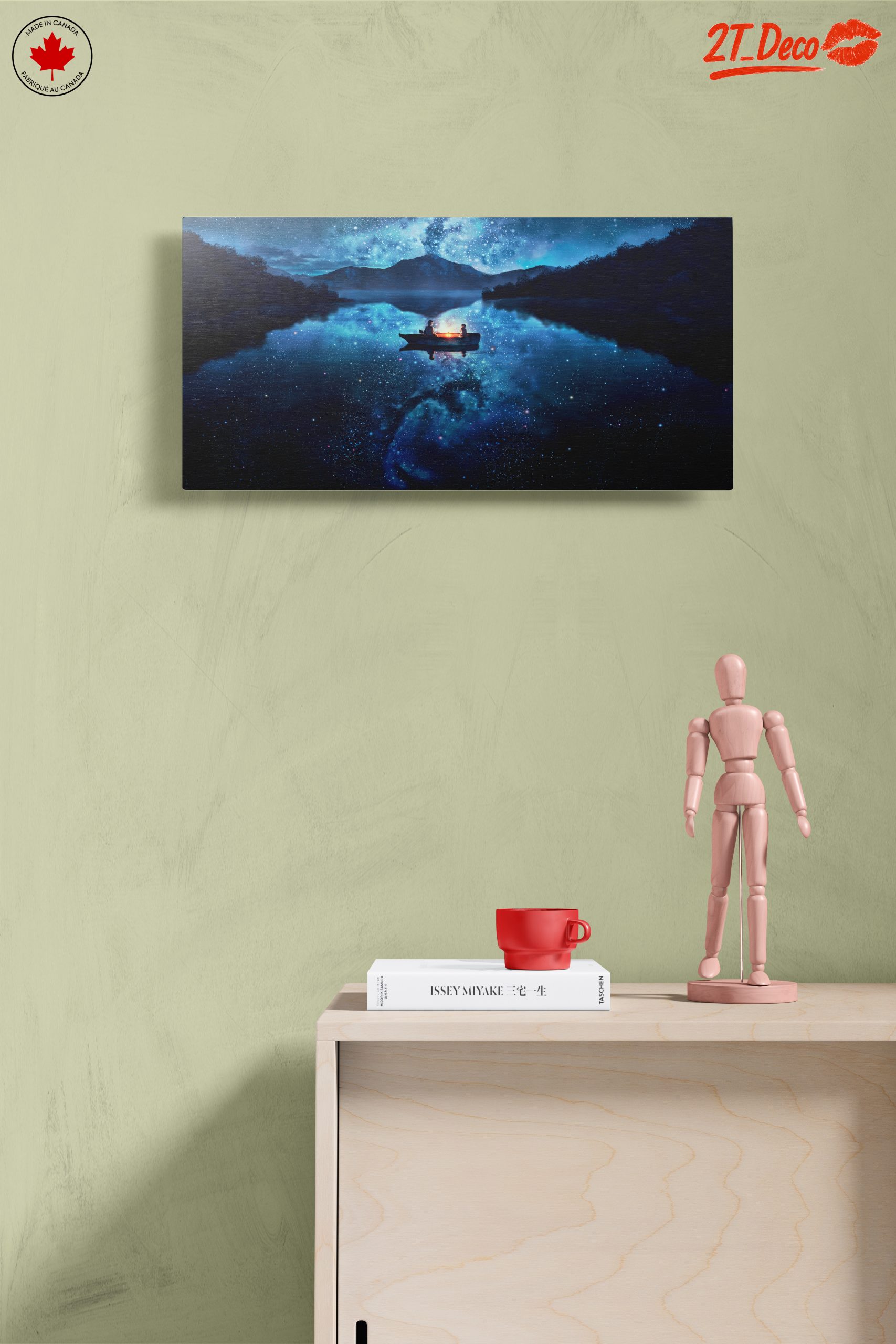 Serene Cosmic Night Landscape Art - Image 14