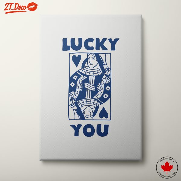 Lucky Card Print Featuring Artistic Design