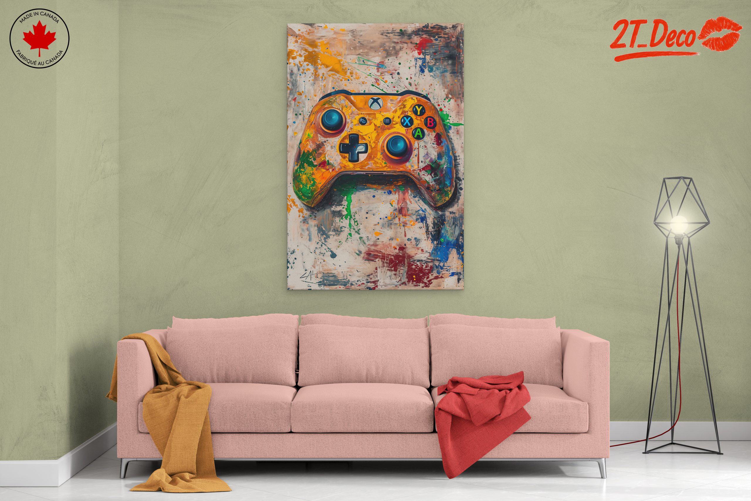 Colorful Gaming Controller Art Piece - Image 2