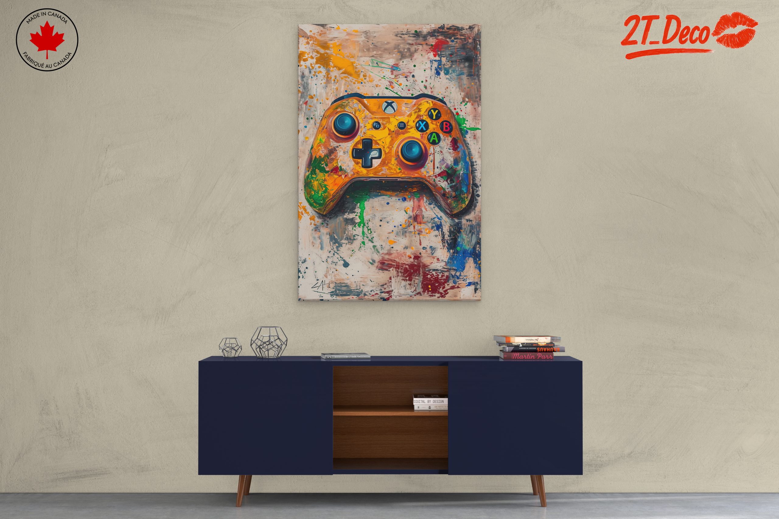 Colorful Gaming Controller Art Piece - Image 3