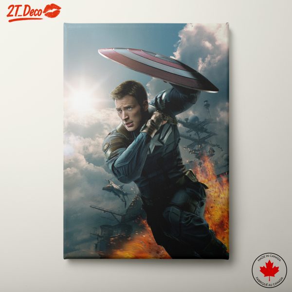 Dynamic Captain America Action Scene