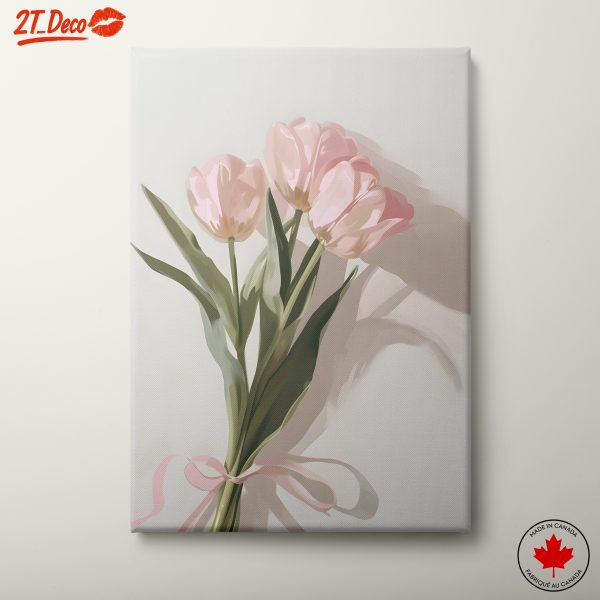 Beautiful Pink Tulips Arrangement Art