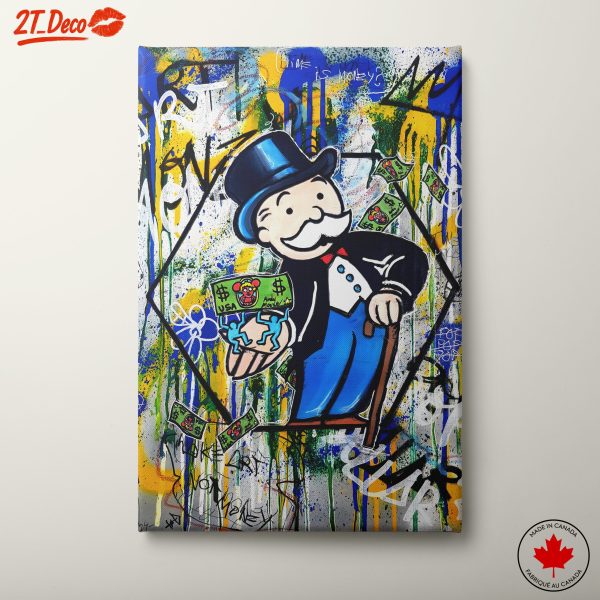 Monopoly Man Pop Art with Graffiti