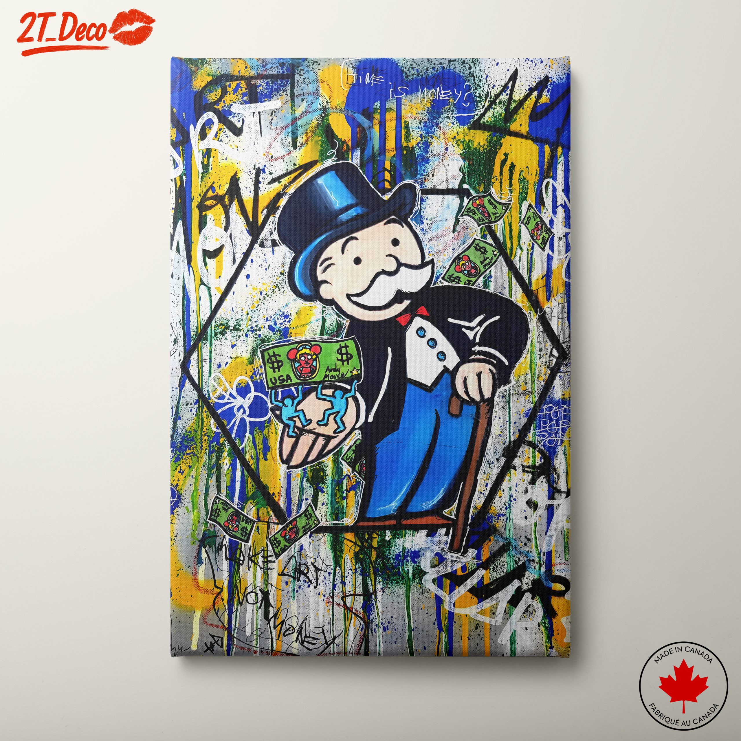 Monopoly Man Pop Art with Graffiti