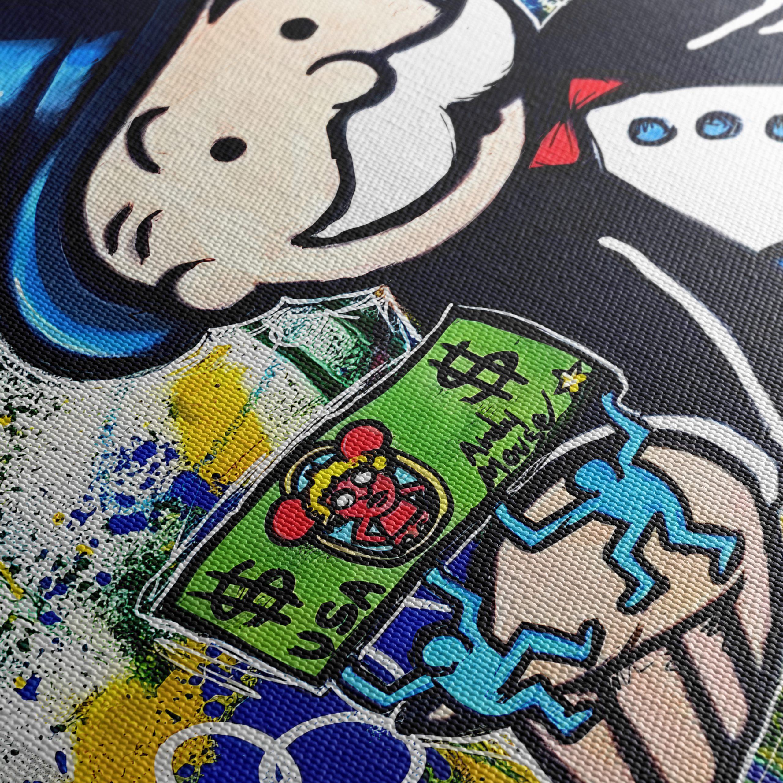 Monopoly Man Pop Art with Graffiti - Image 5