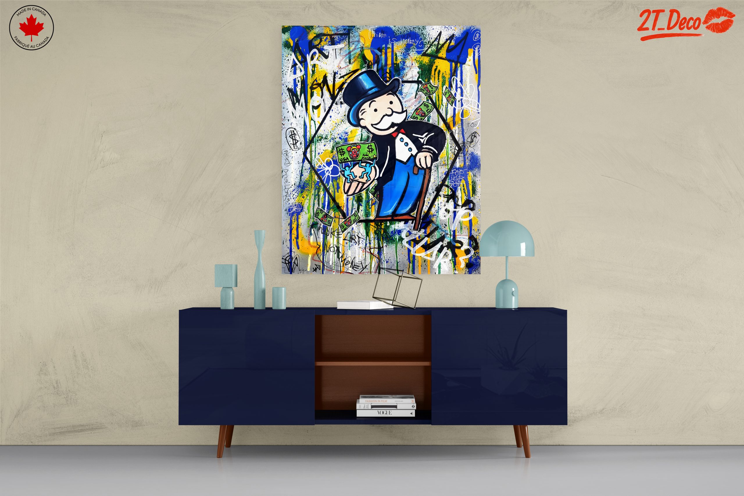 Monopoly Man Pop Art with Graffiti - Image 8