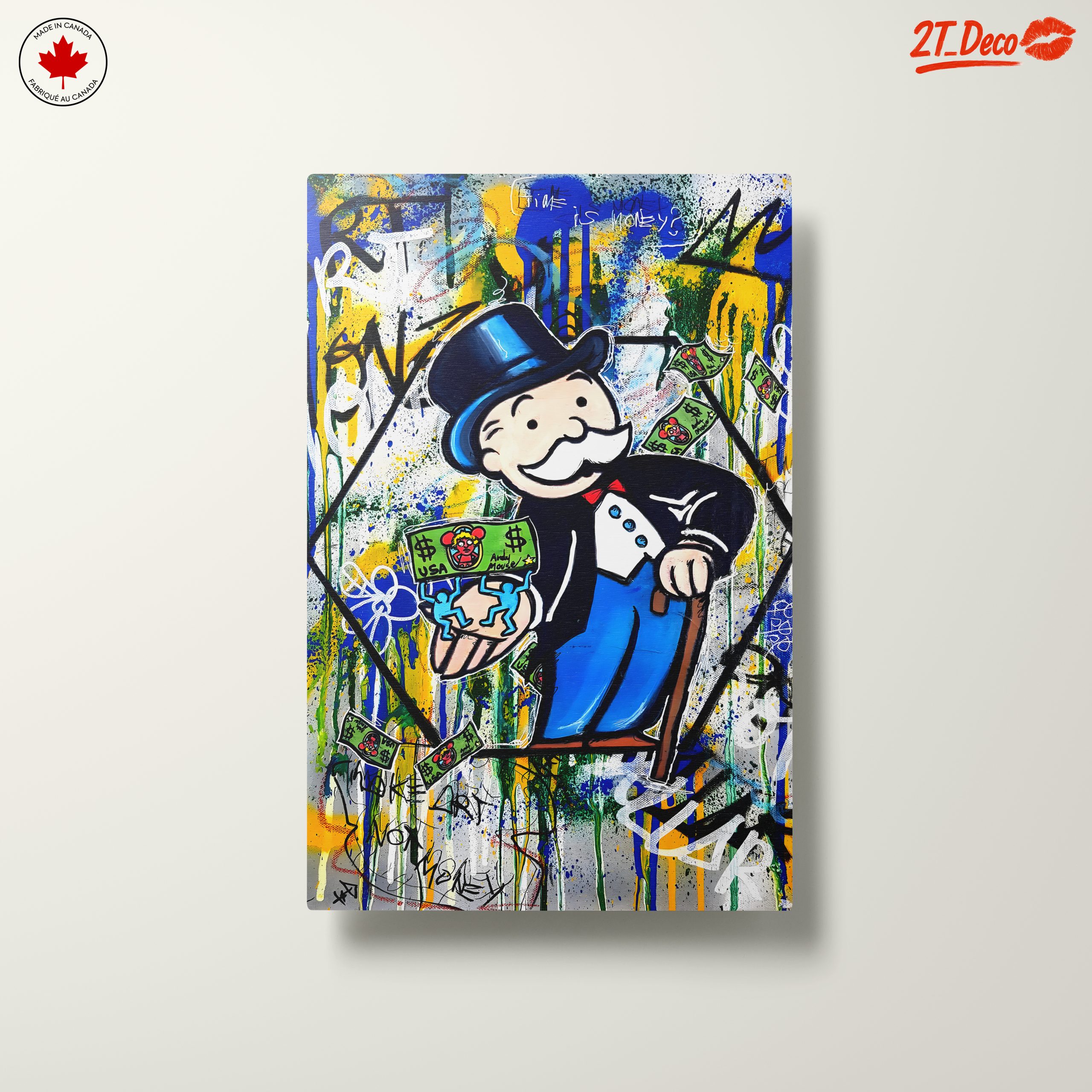 Monopoly Man Pop Art with Graffiti - Image 10
