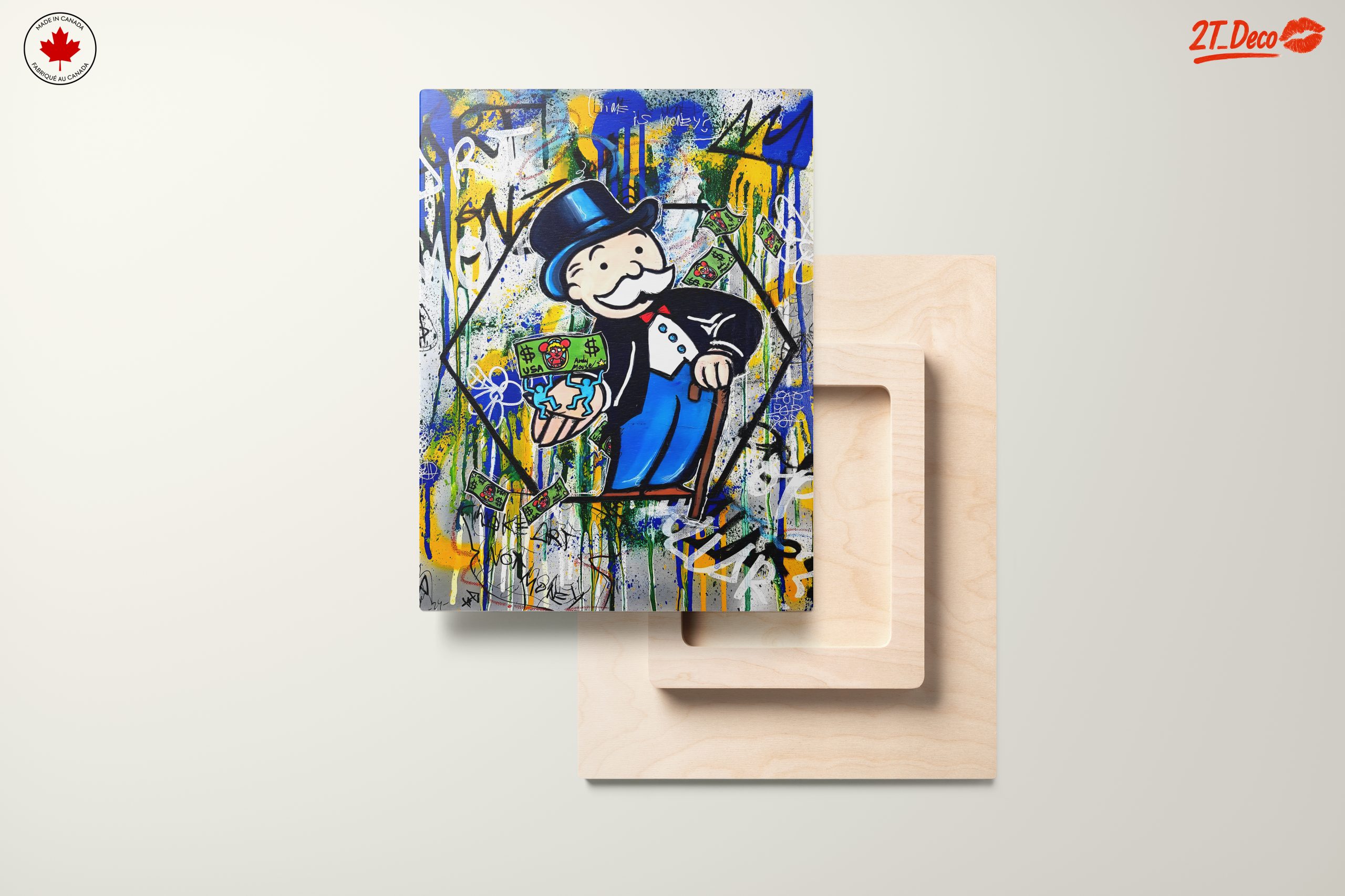 Monopoly Man Pop Art with Graffiti - Image 11
