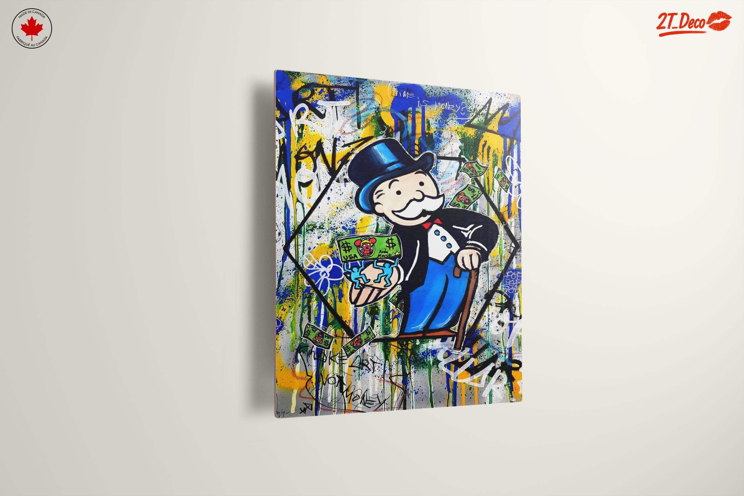 Monopoly Man Pop Art with Graffiti - Image 13