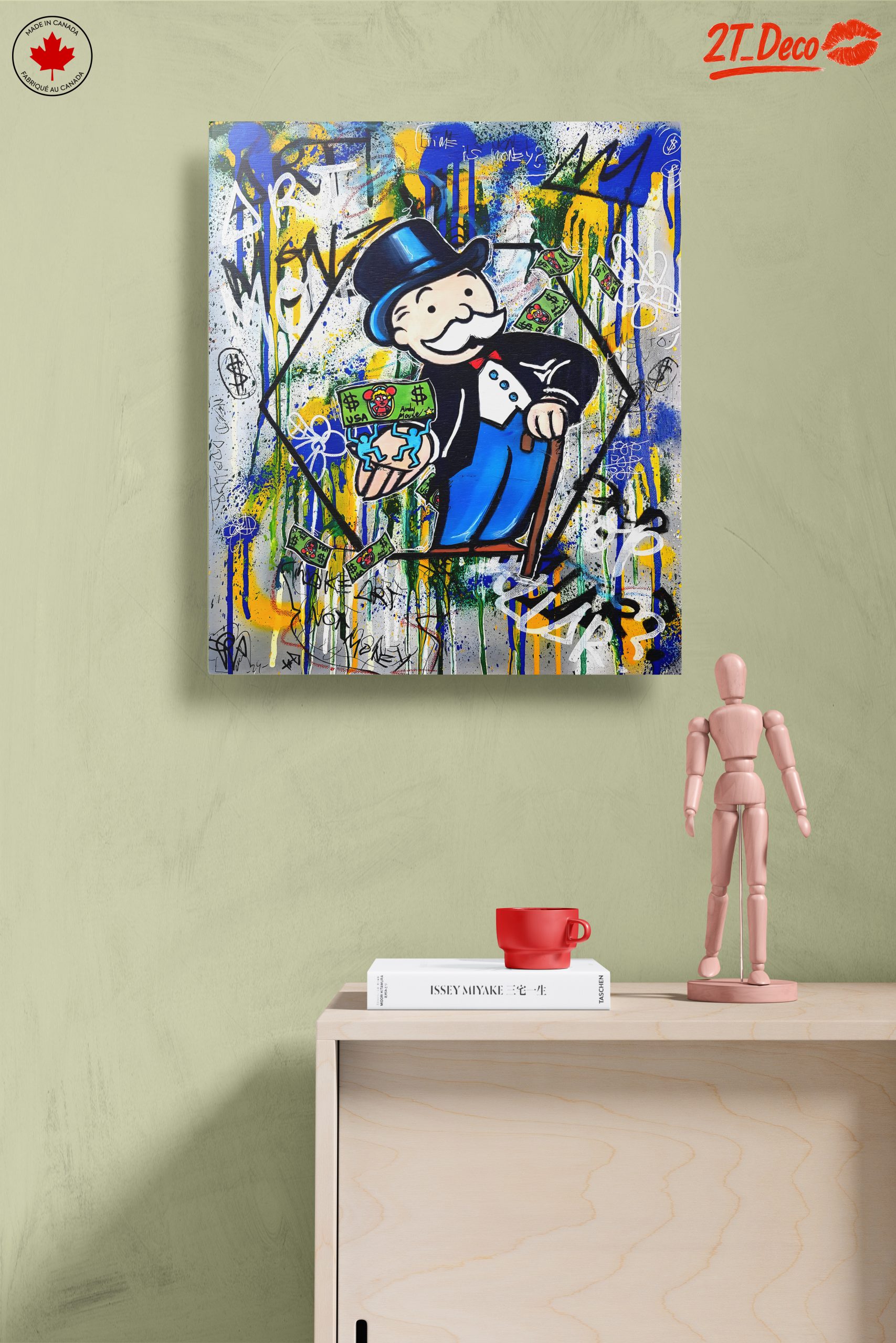 Monopoly Man Pop Art with Graffiti - Image 14