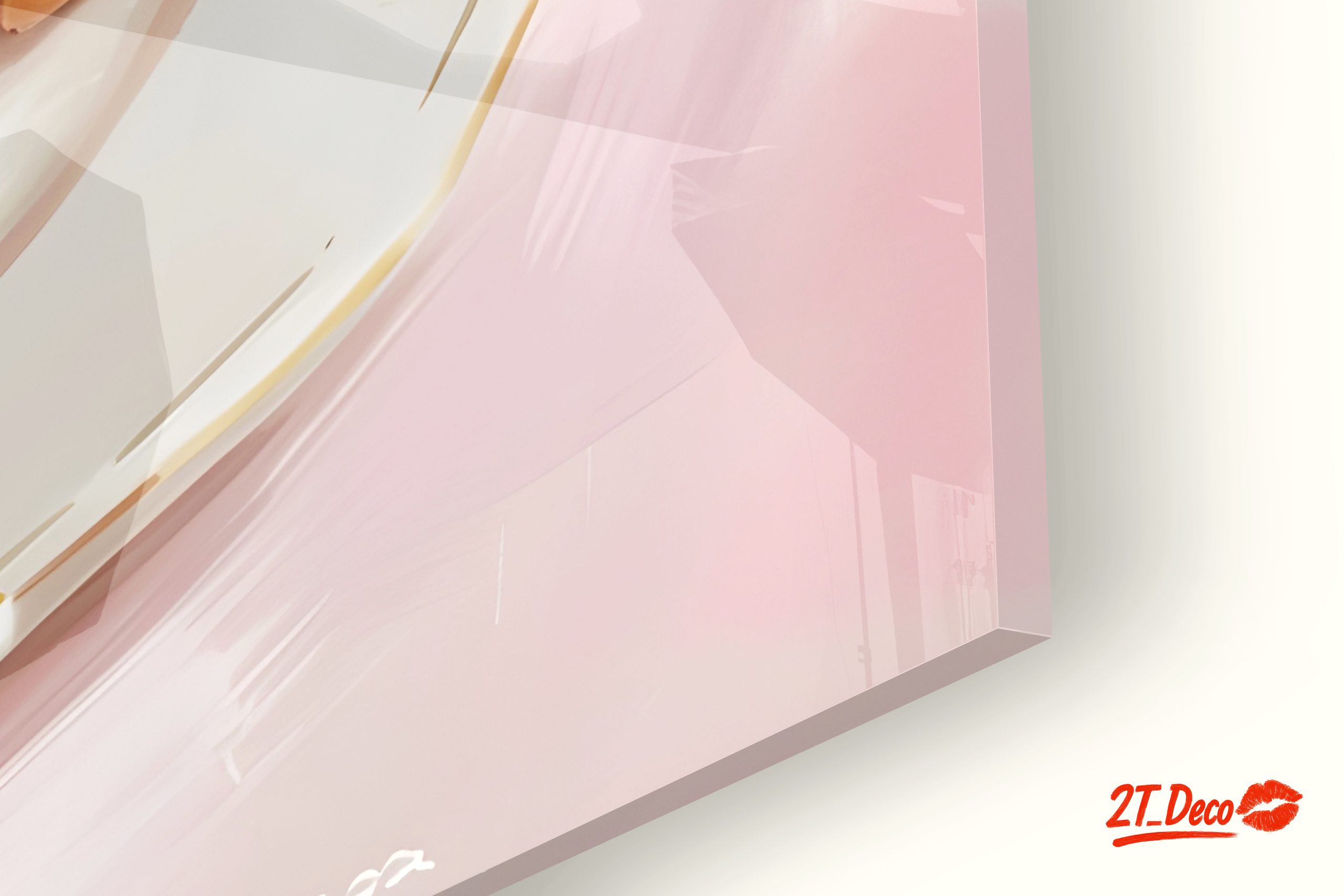 Croissant with Pink Ribbon on Plate - Image 9