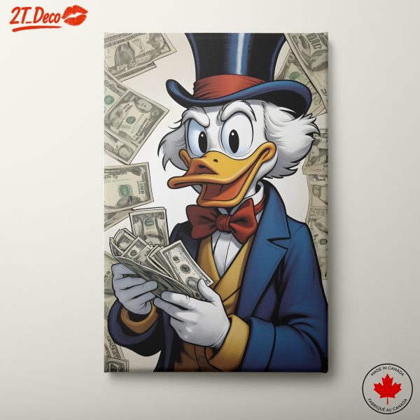 Scrooge McDuck Counting Money Artwork