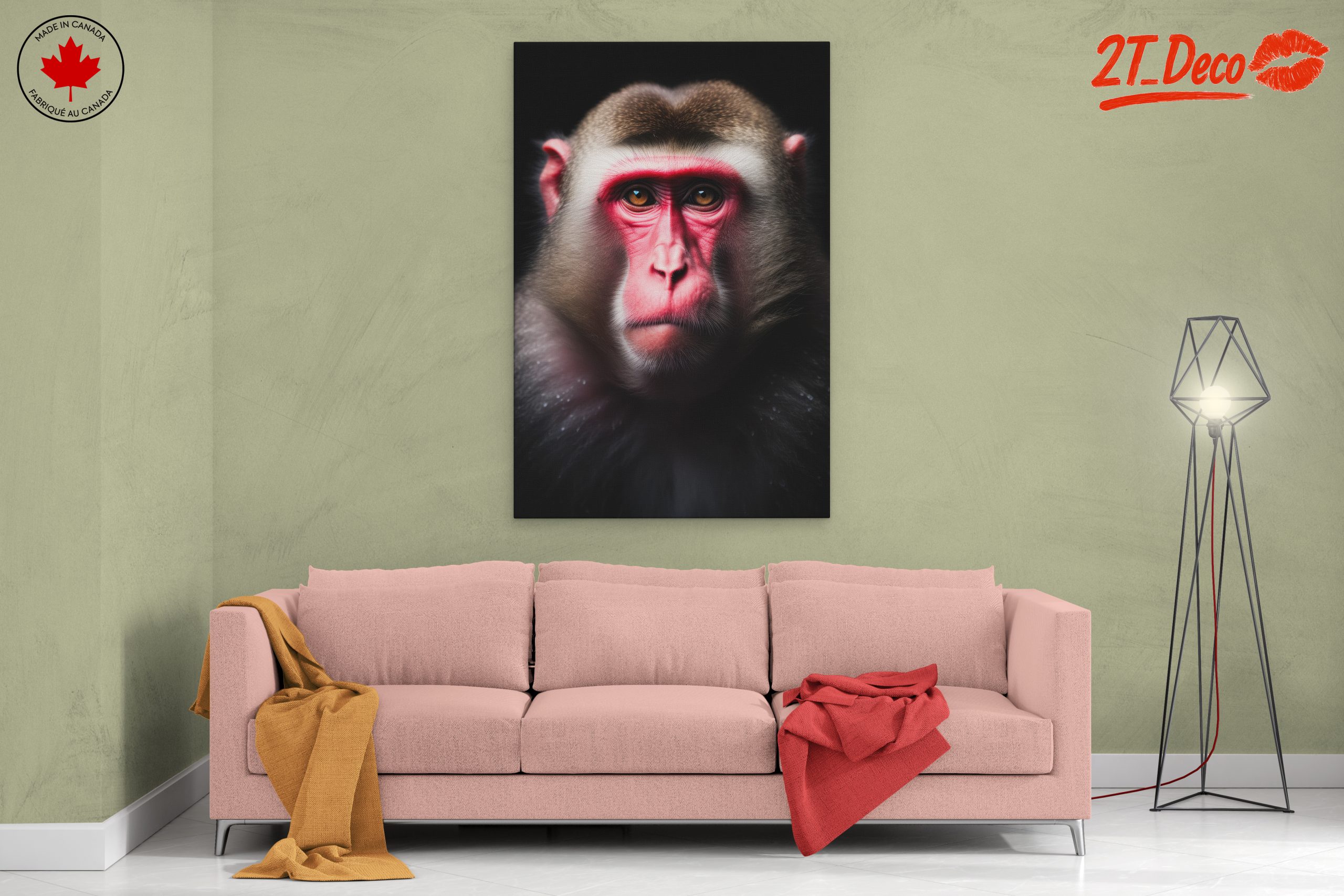 Close-Up Primate Portrait Wall Art - Image 2