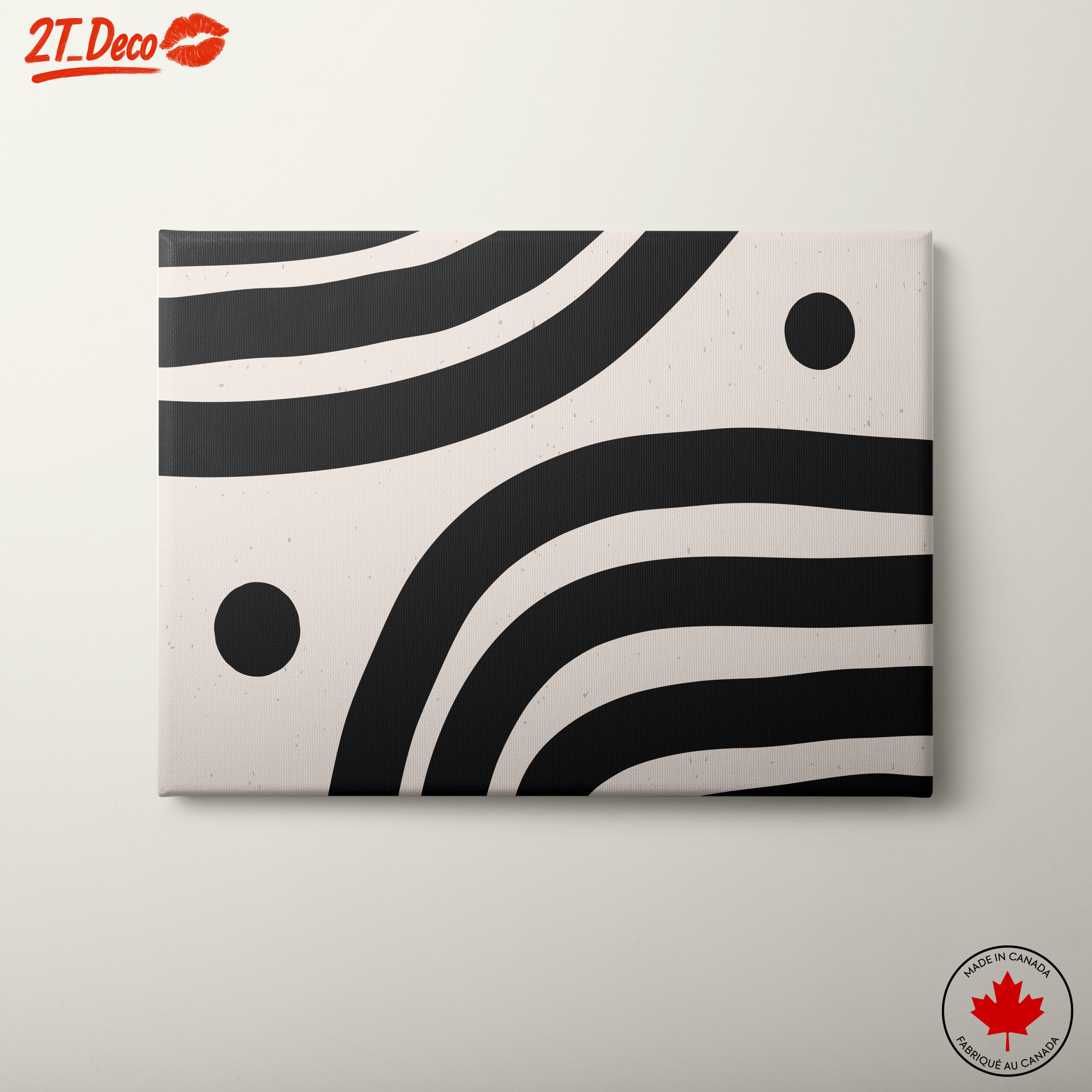 Modern Abstract Black and White Art